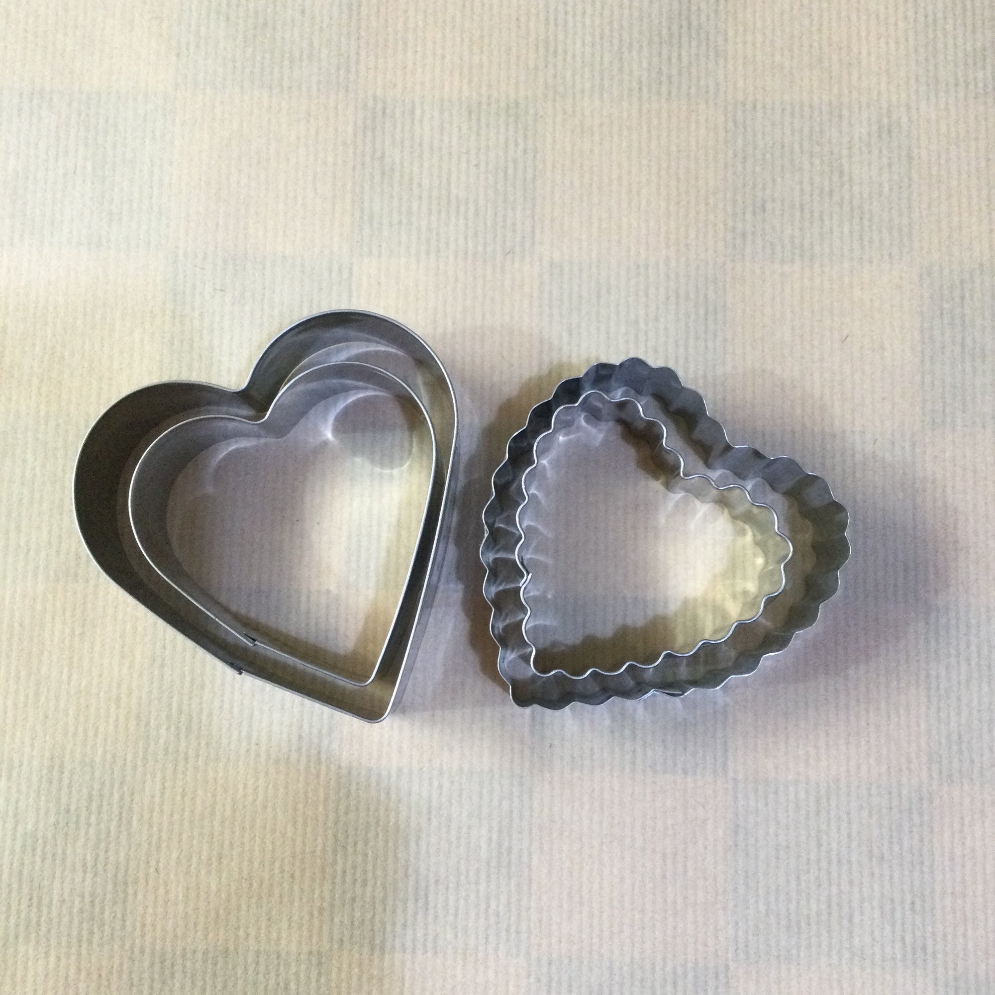 Silver metal Heart Cookie Cutters