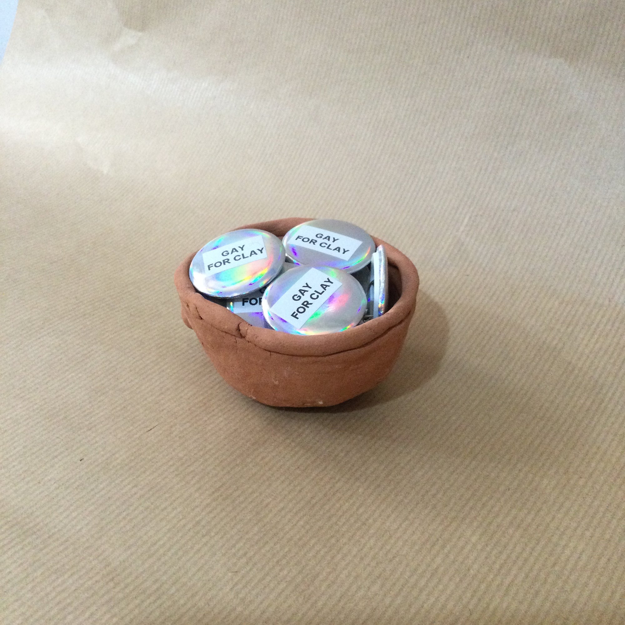 Gay for Clay button badge