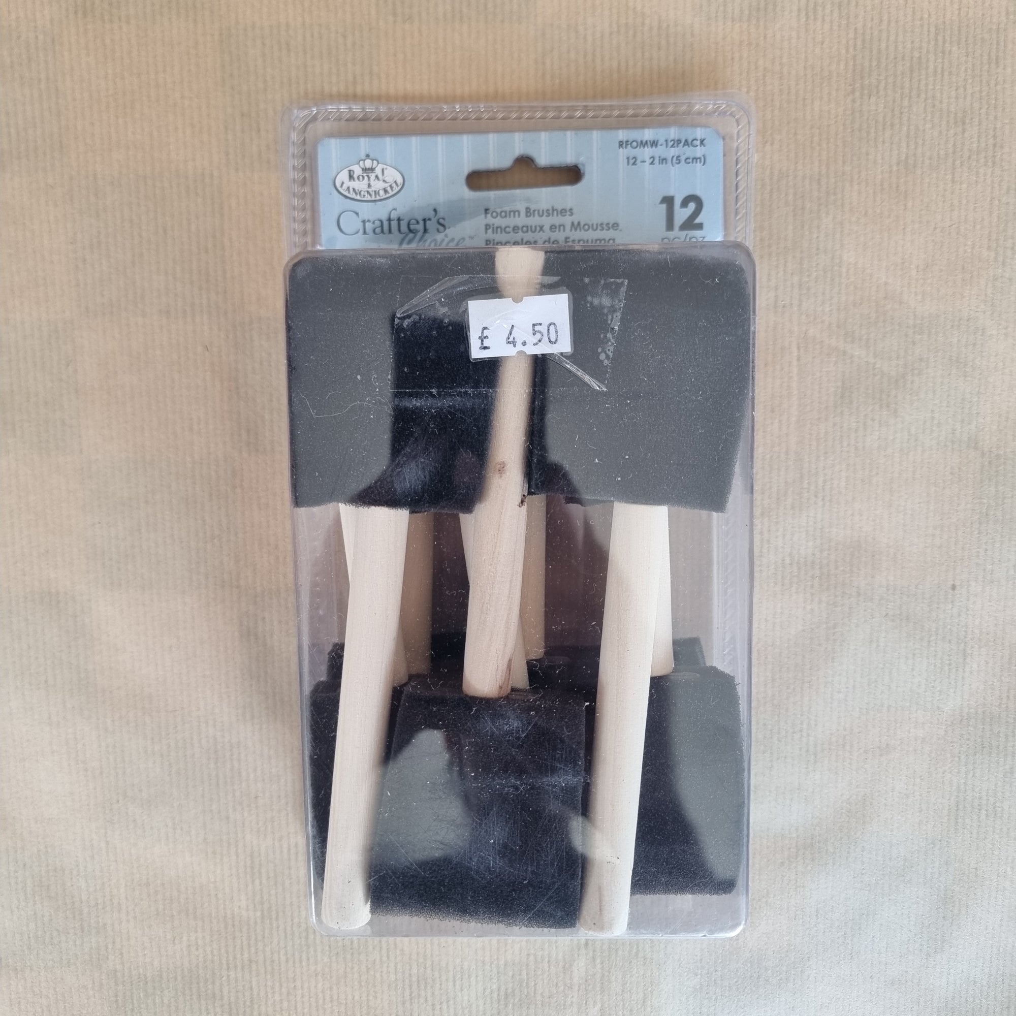 Crafter's Choice Rectangular Black Sponge Brushes