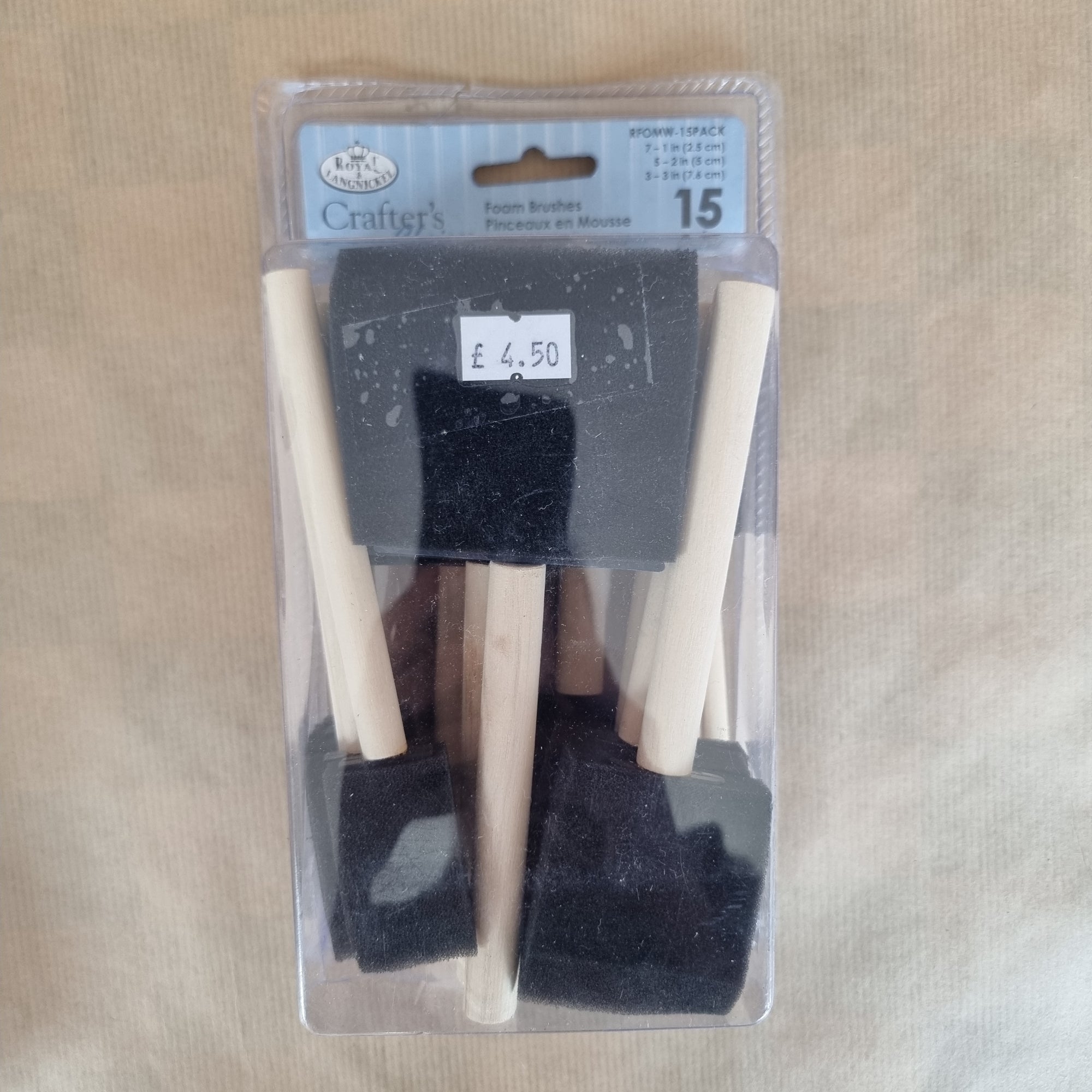 Crafter's Choice Rectangular Black Sponge Brushes