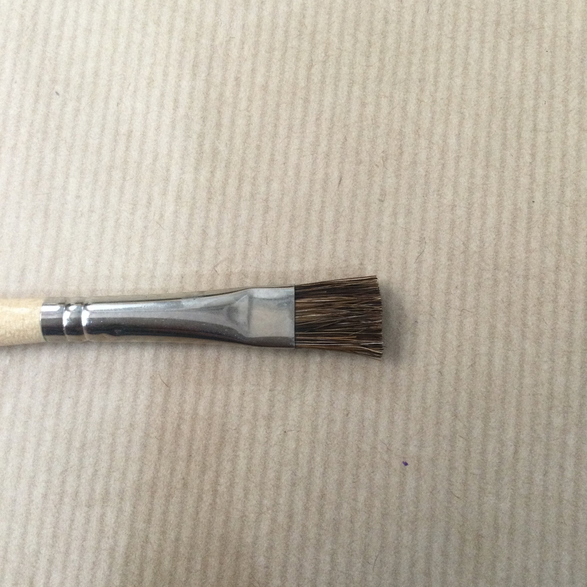 Clean up tool with brush  - wooden handle C10