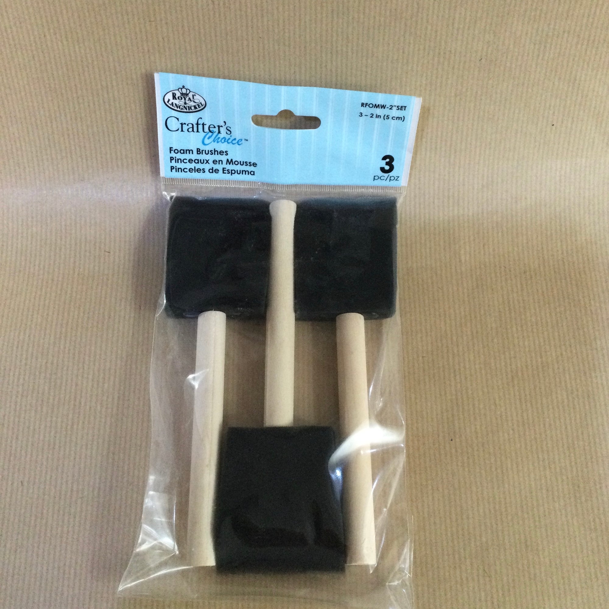 Crafter's Choice Rectangular Black Sponge Brushes