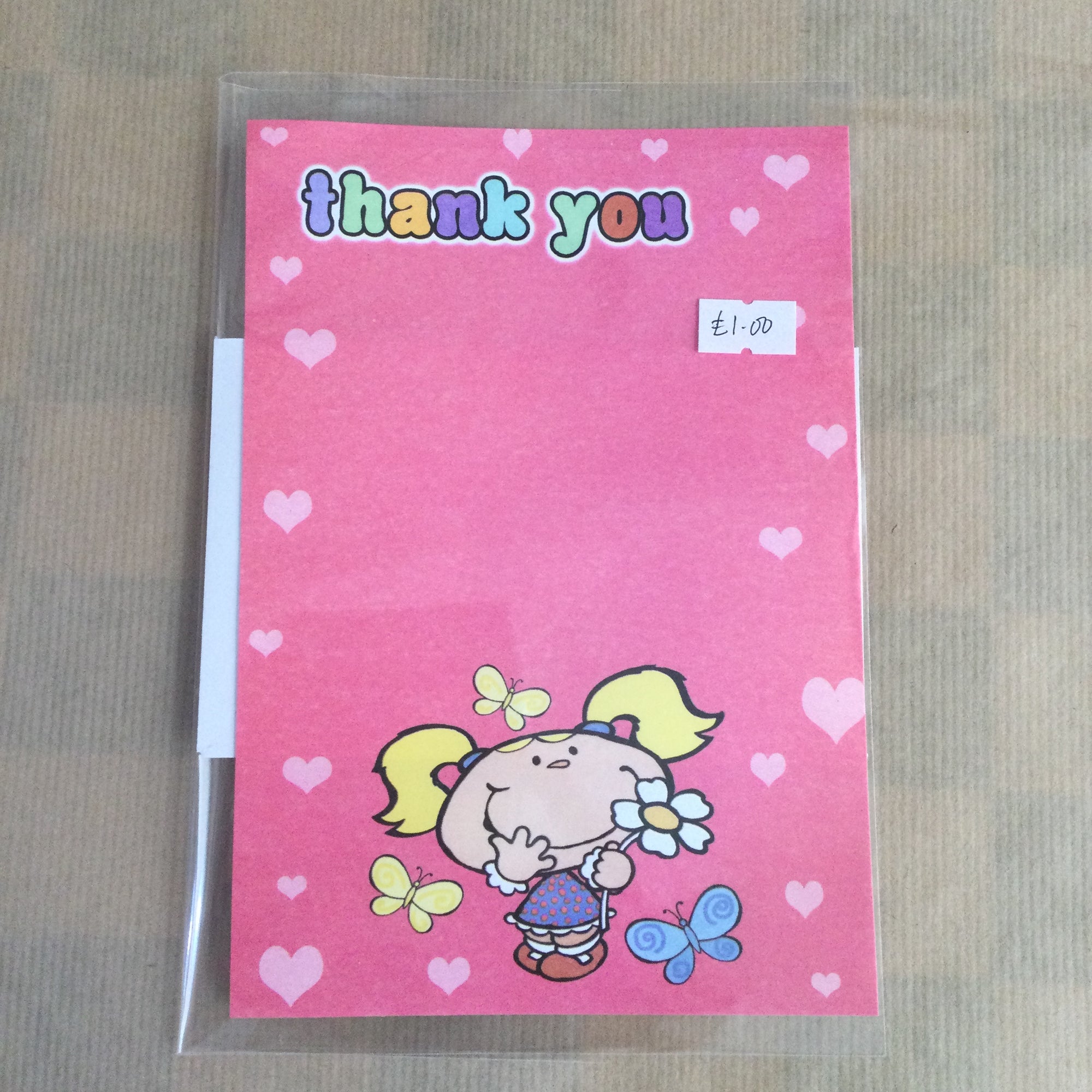 Retro Thank You Note and Envelope