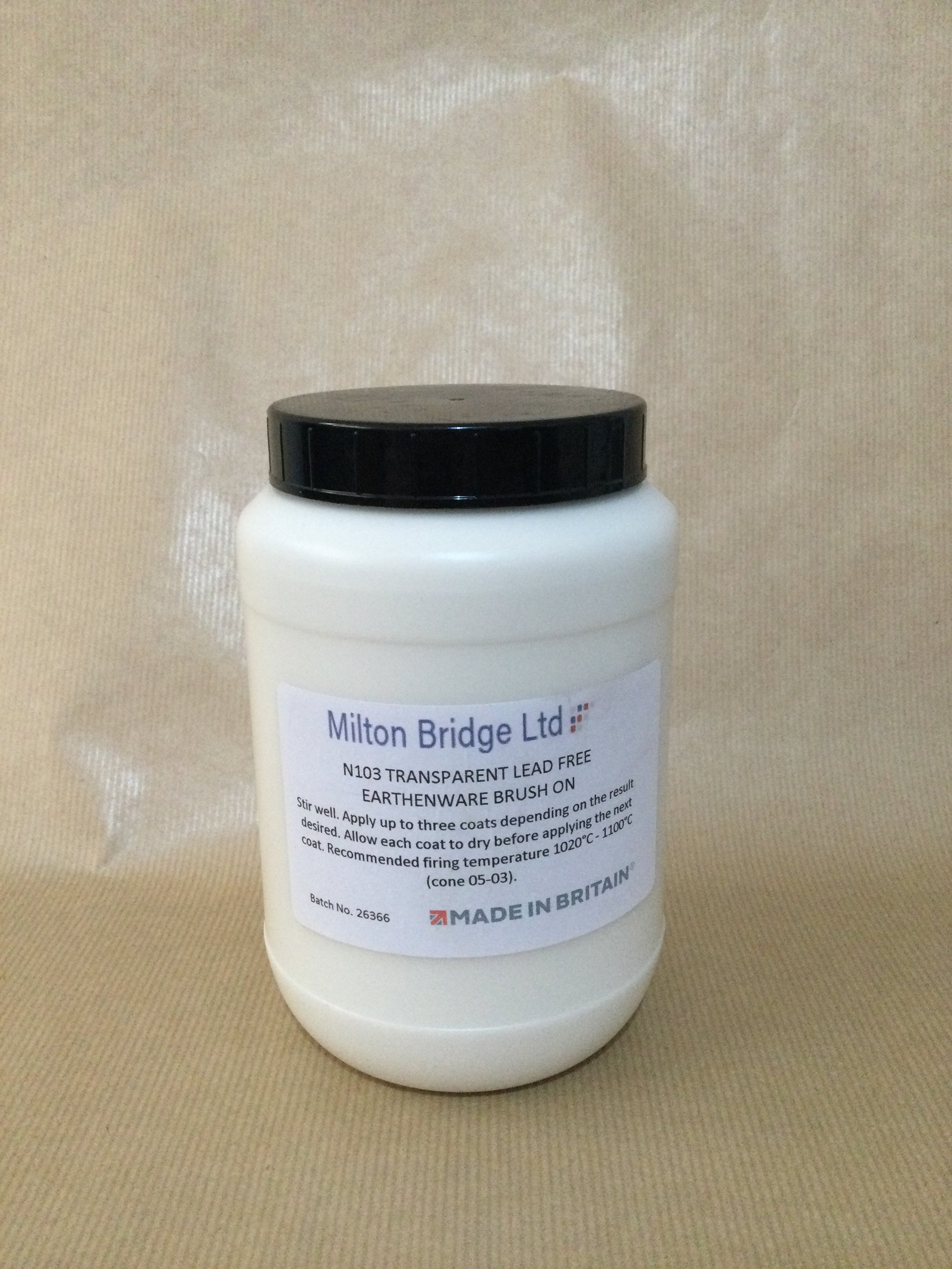 Milton Bridge - Transparent lead free Glaze - Earthenware brush on