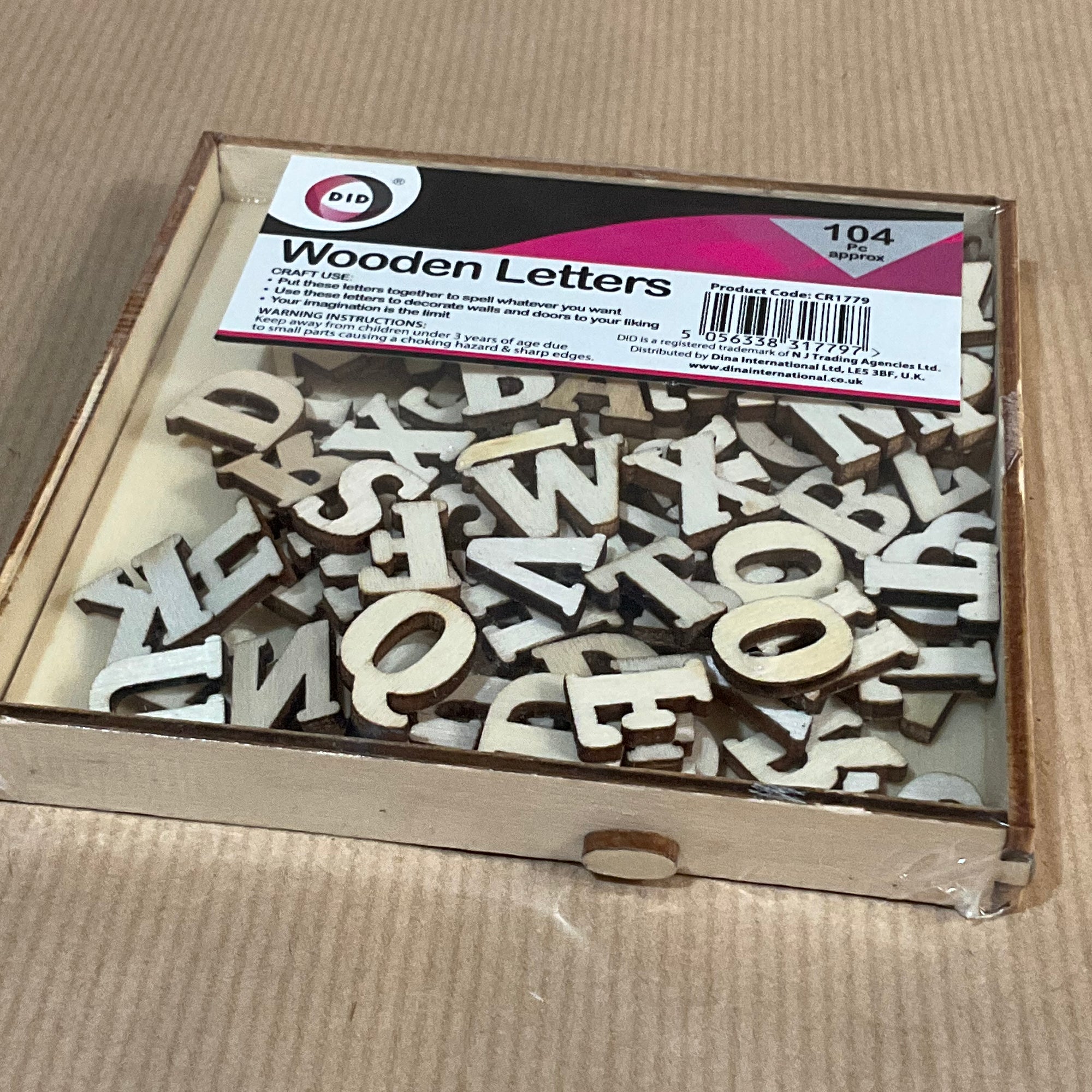 Wooden alphabet letters - DID - small in pack