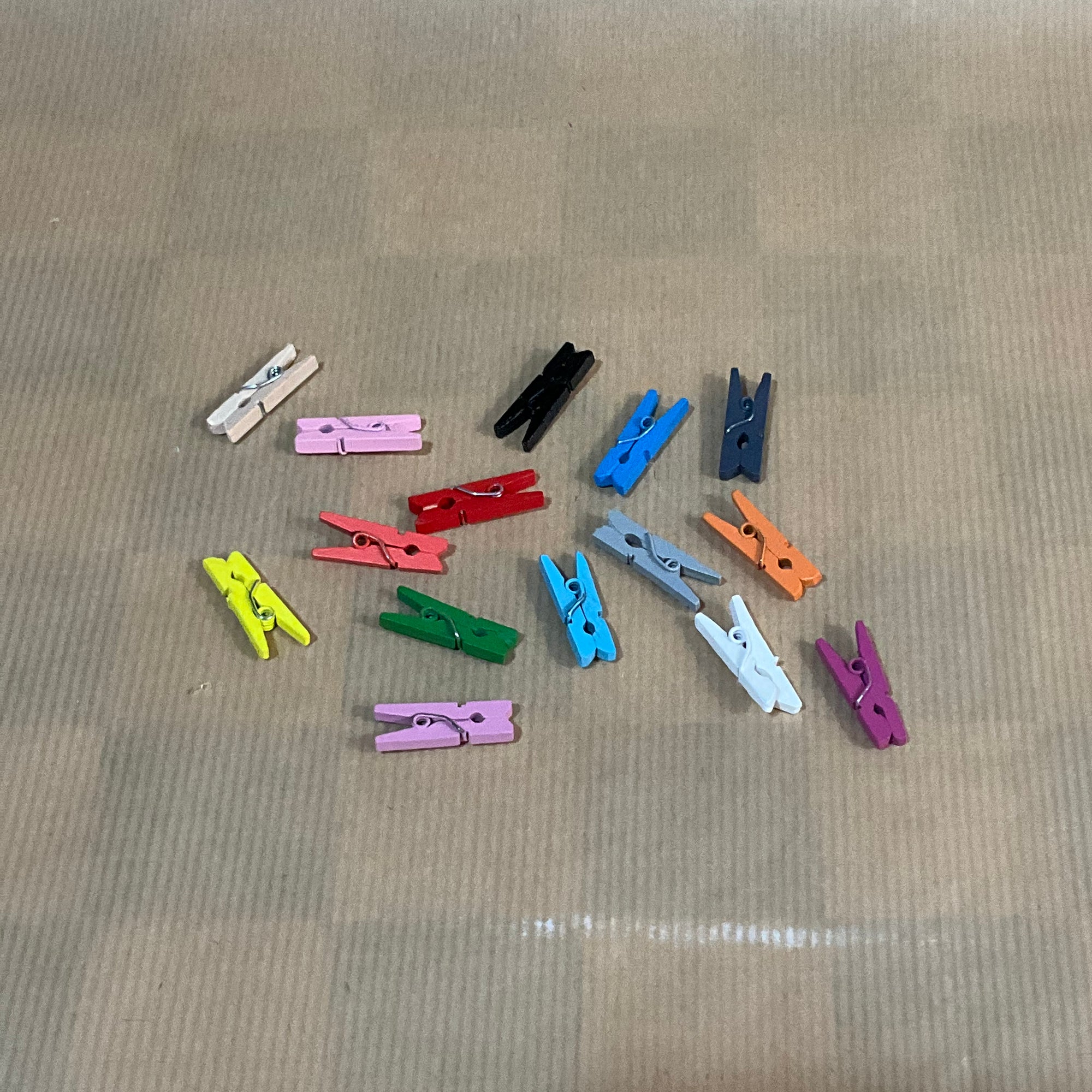 Mini coloured pegs