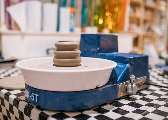 Pottery wheel at Bristol ceramics studio, Trylla