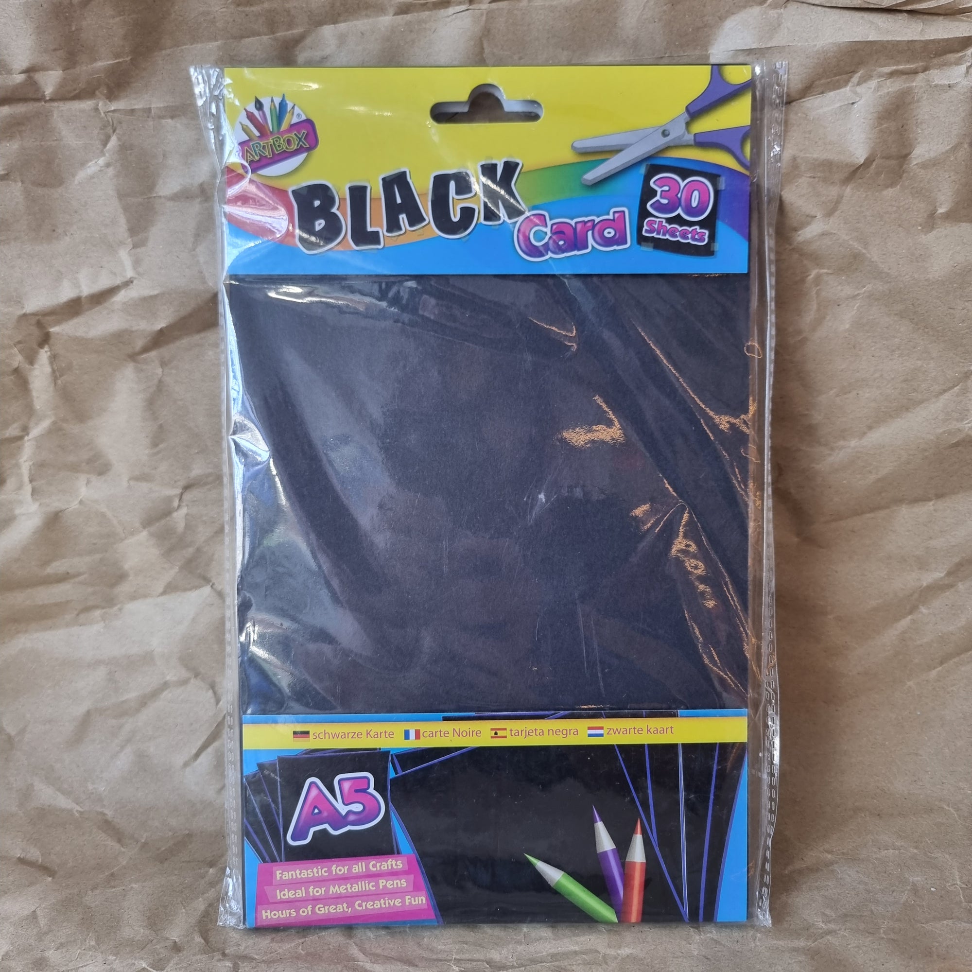 A5 sheets of Black card x 30 sheets