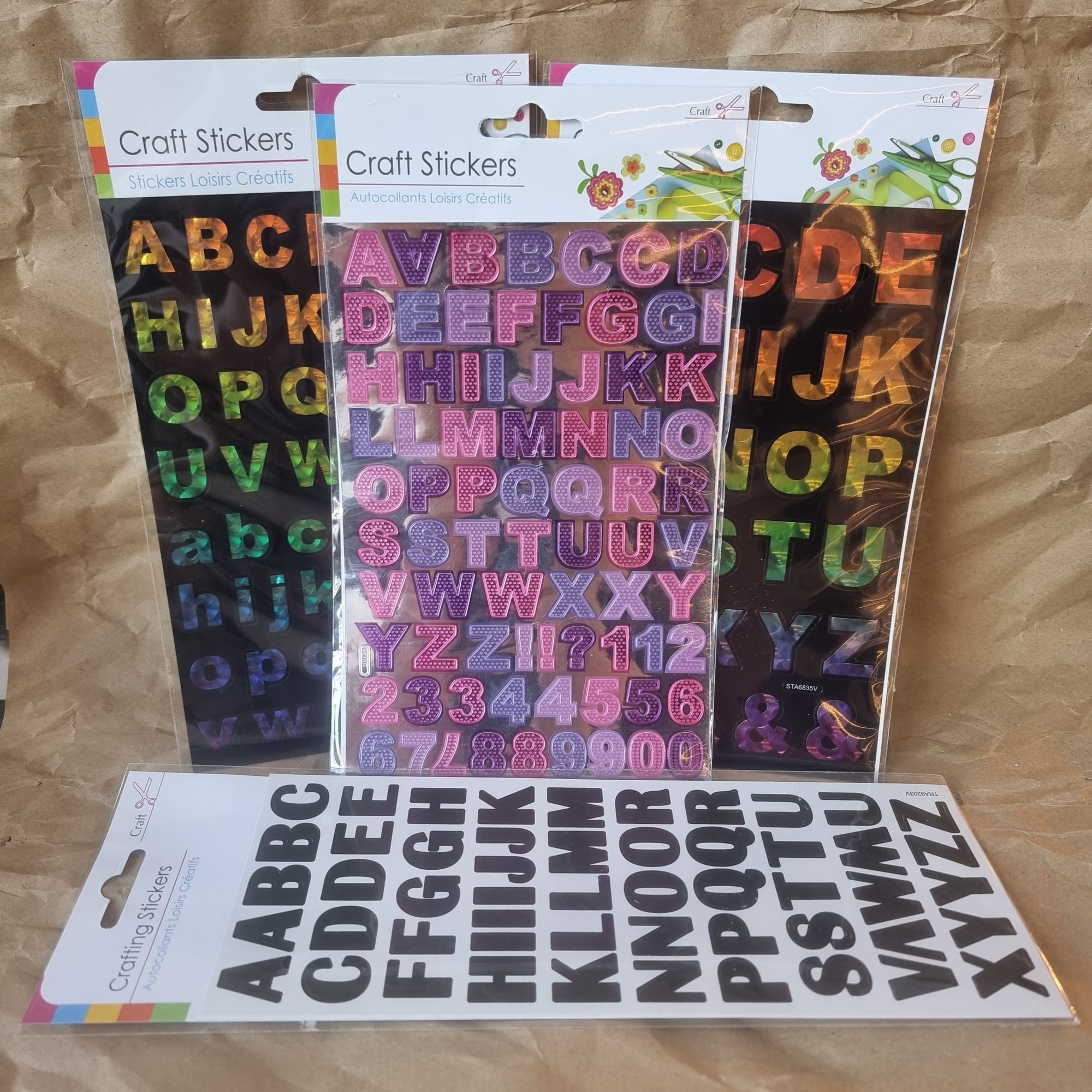 Alphabet stickers