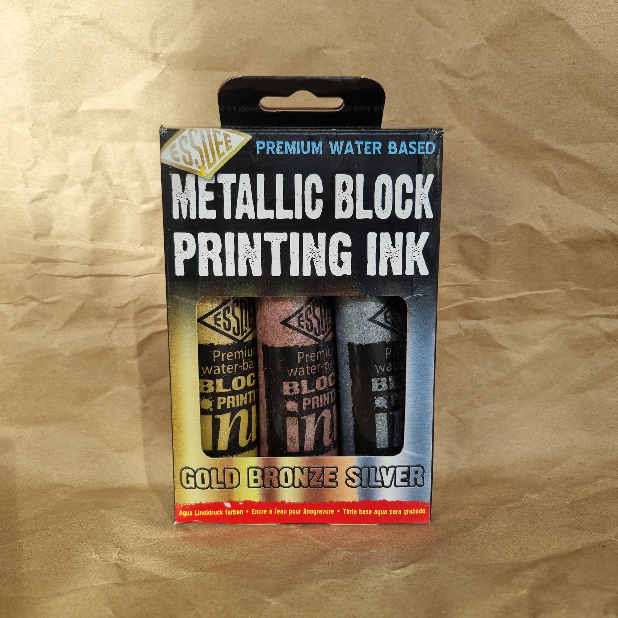 Lino Printing Premium Ink Metallic - 3 Pack