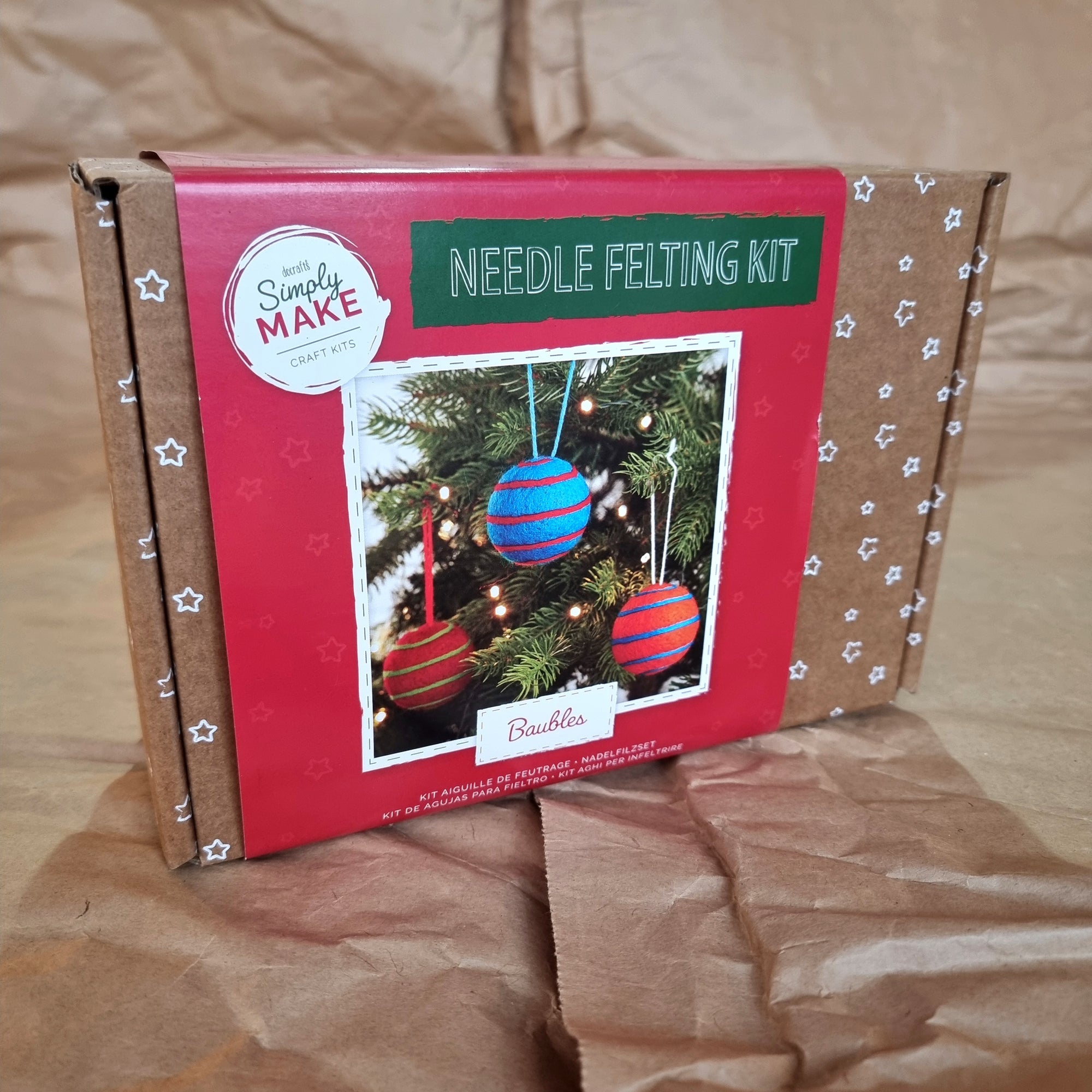 Needle Felting Christmas Bauble Kit