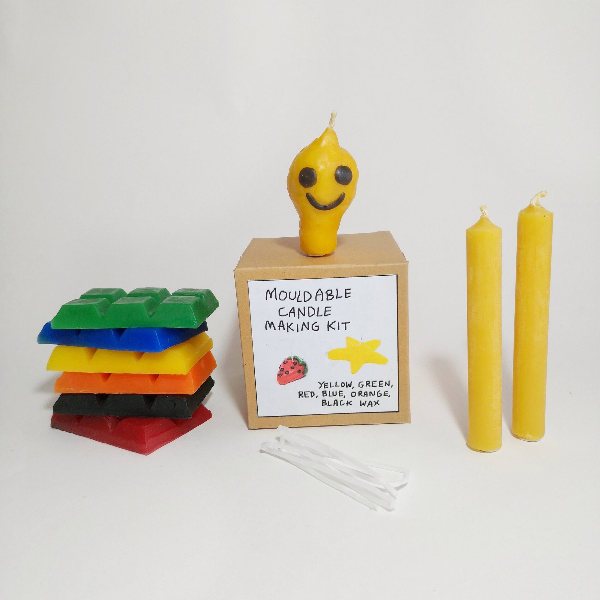 Mouldable candle making kit ~ primary colours