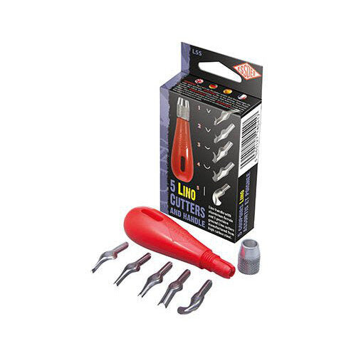 Lino Cutting Handle + 5 Blades