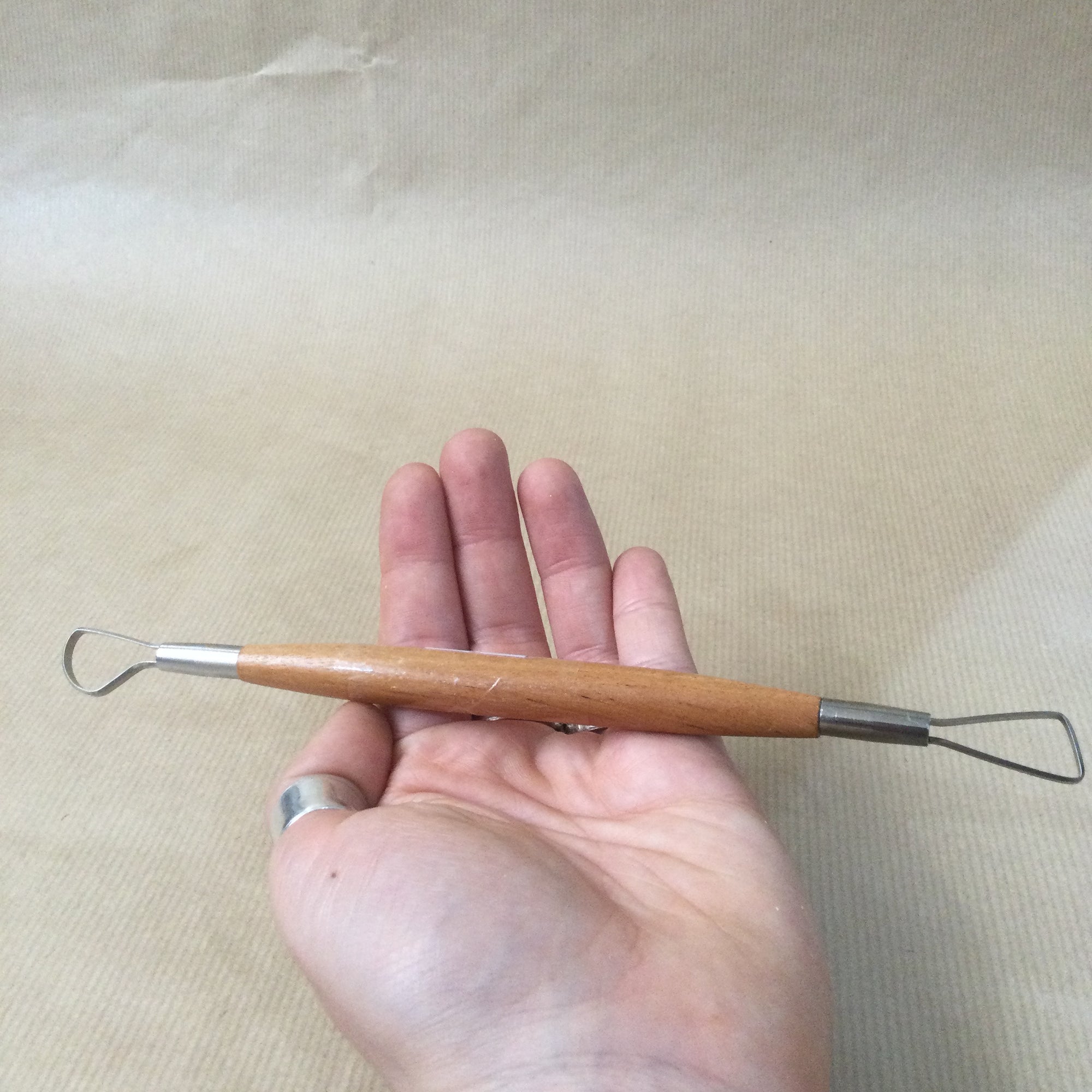 Double ended wooden handle Loop Tool
