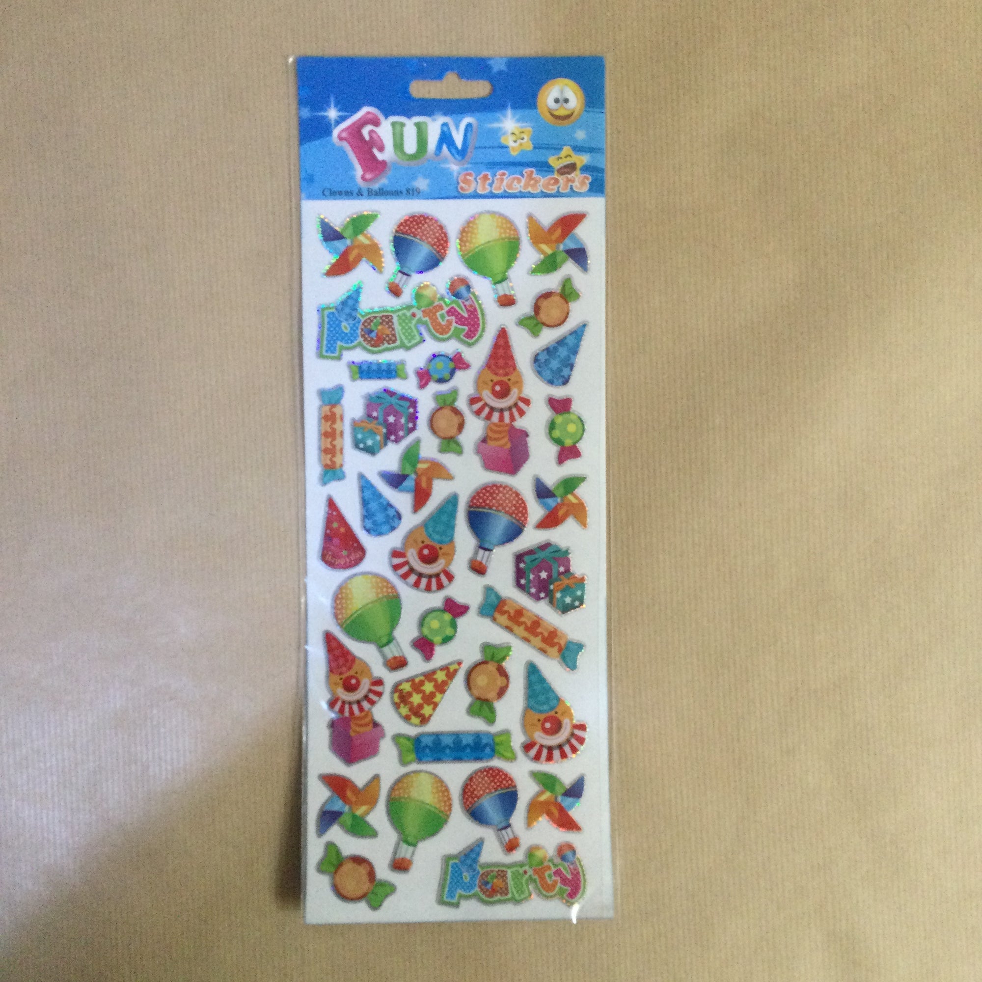 Fun Stickers ~ Clowns and Balloons