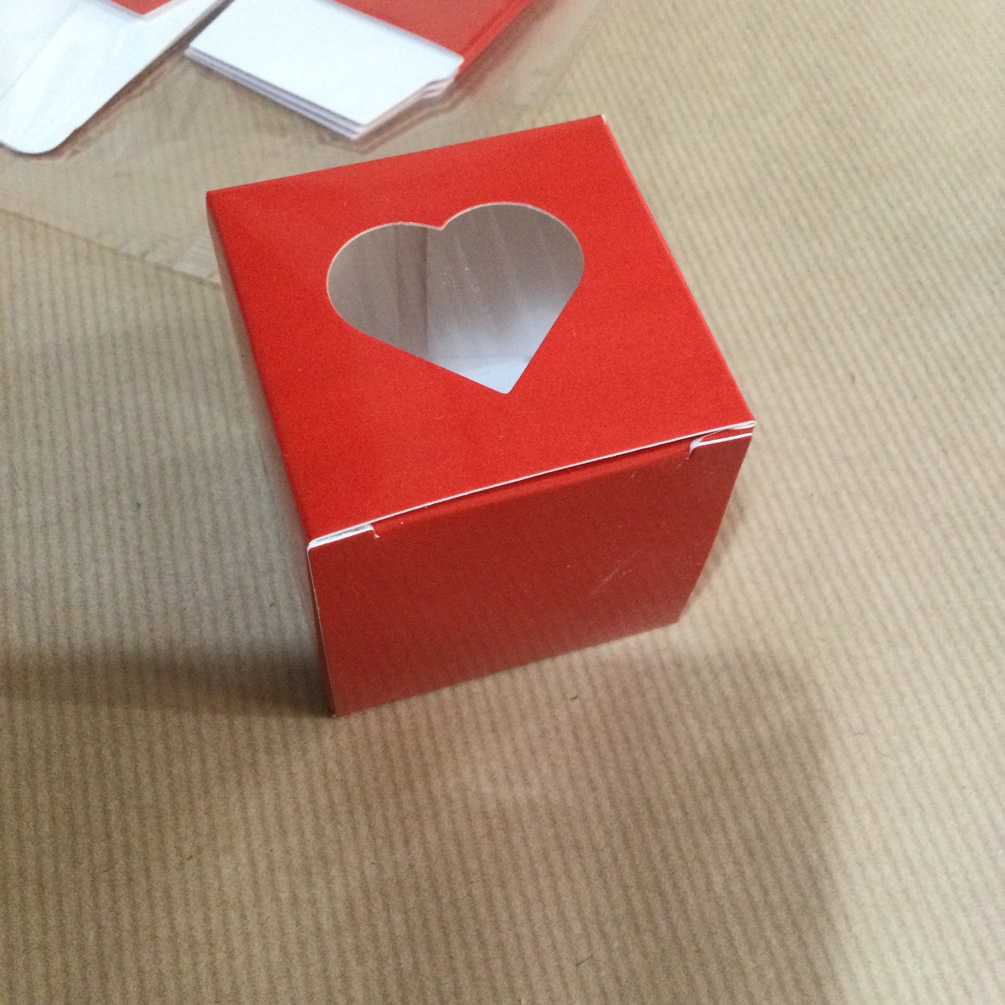 Heart cut out mini gift boxes