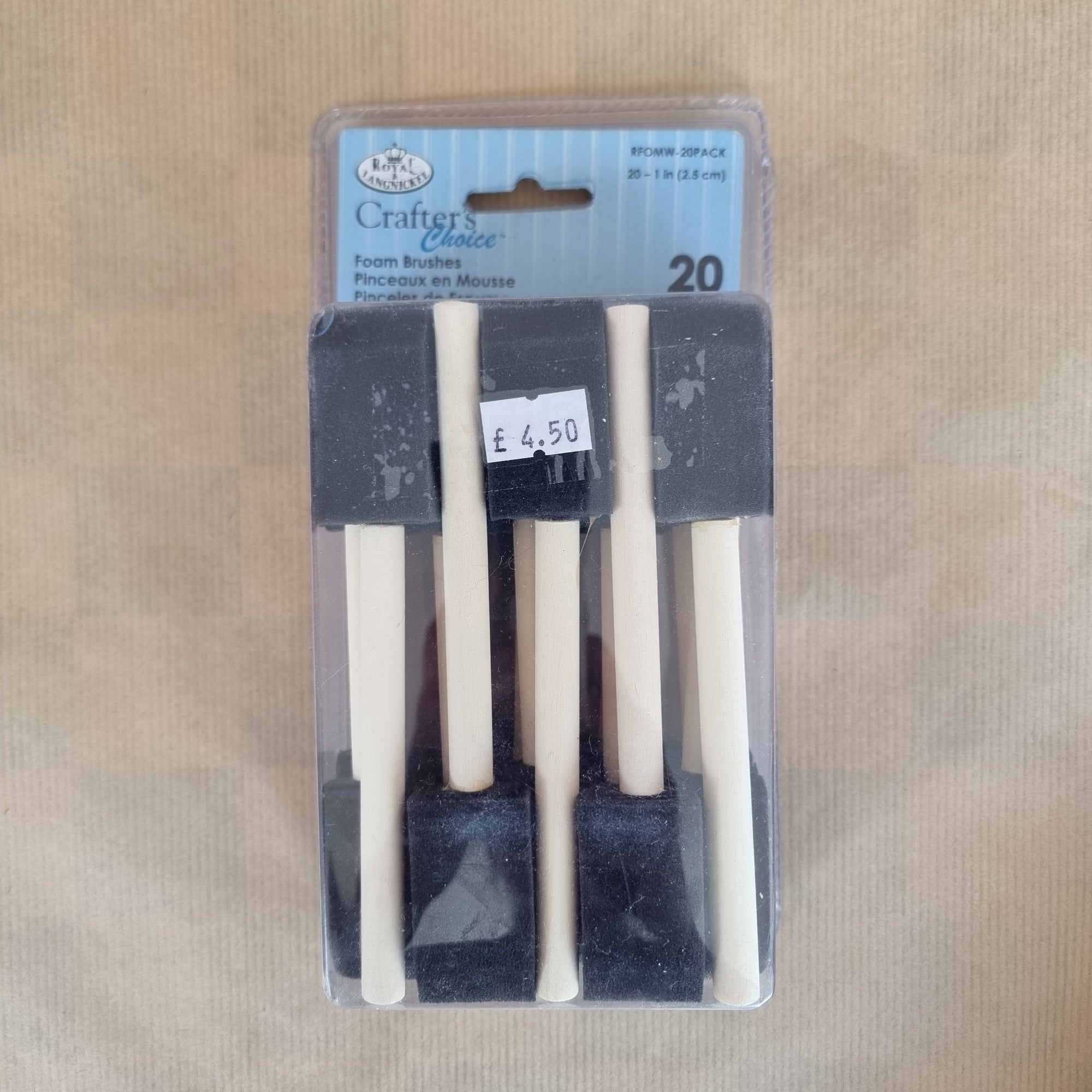 Crafter's Choice Rectangular Black Sponge Brushes