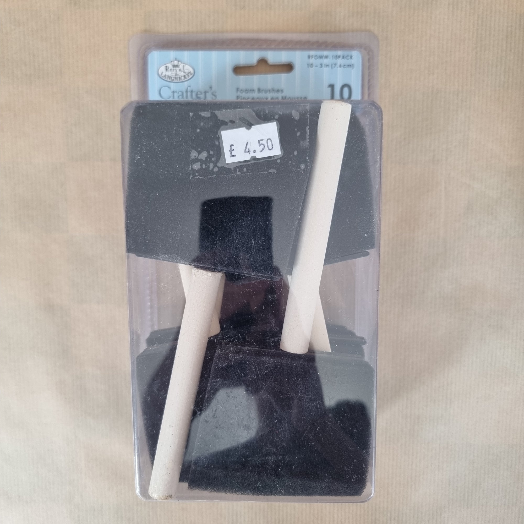 Crafter's Choice Rectangular Black Sponge Brushes