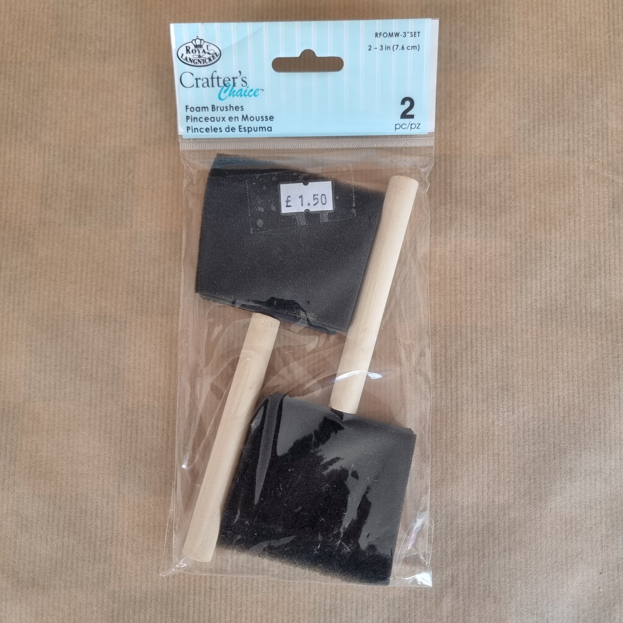 Crafter's Choice Rectangular Black Sponge Brushes