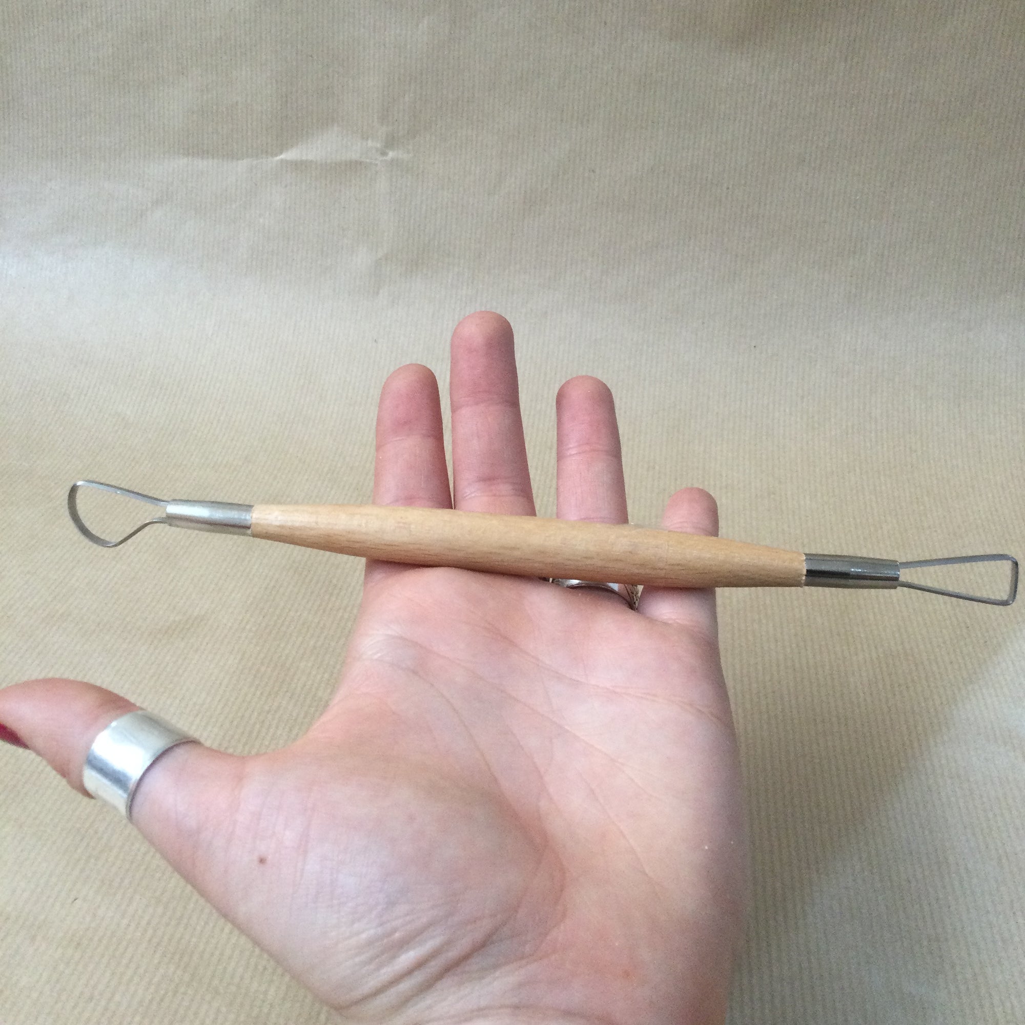 Double ended wooden handle Loop Tool
