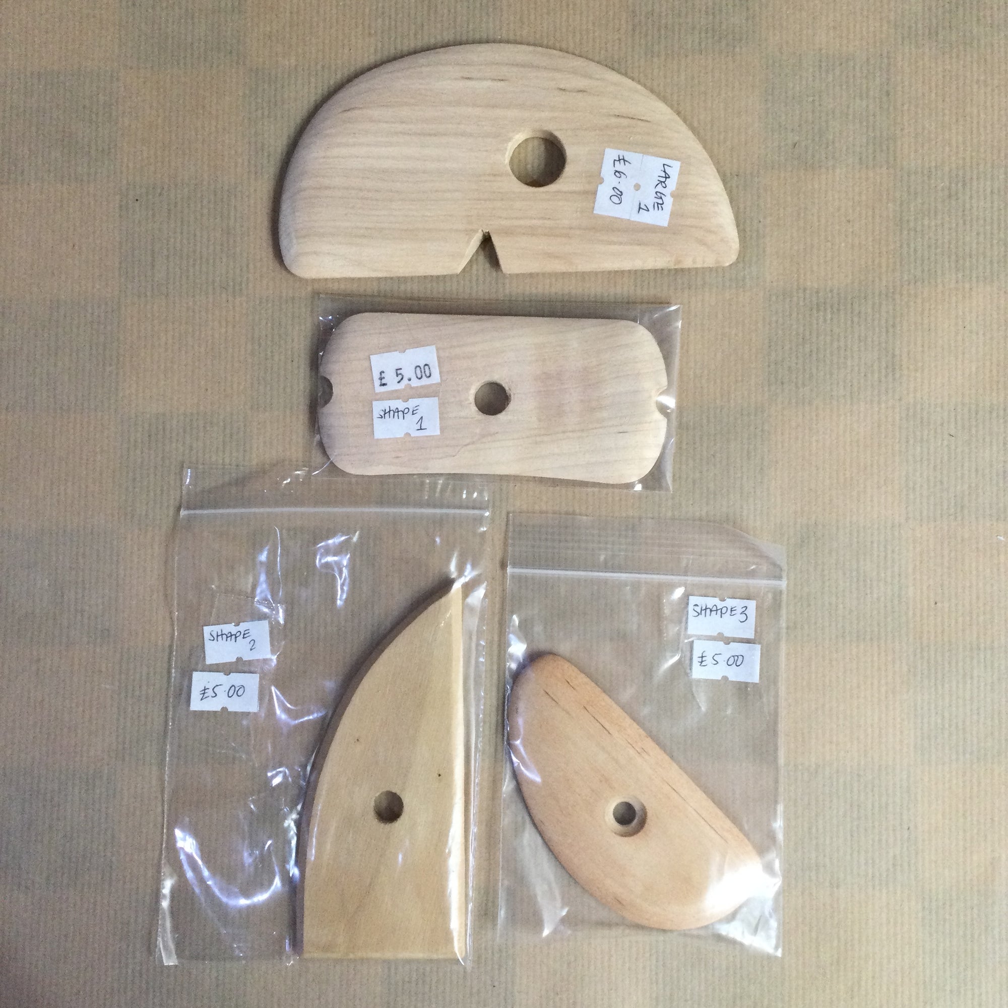 Wooden Kidney Modelling Rib Tool