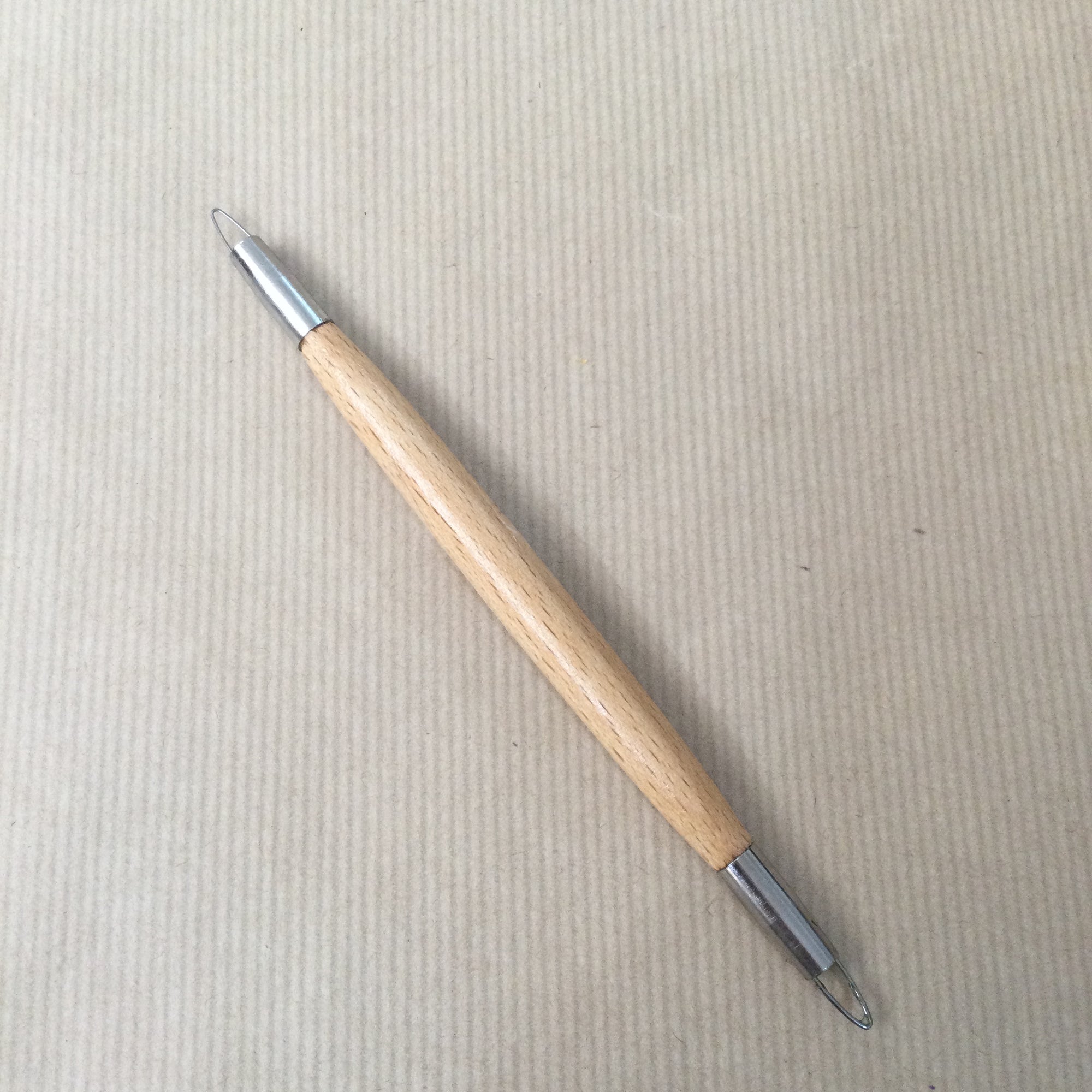 Wire loop Scraffito tool / double ended - wooden handle C6