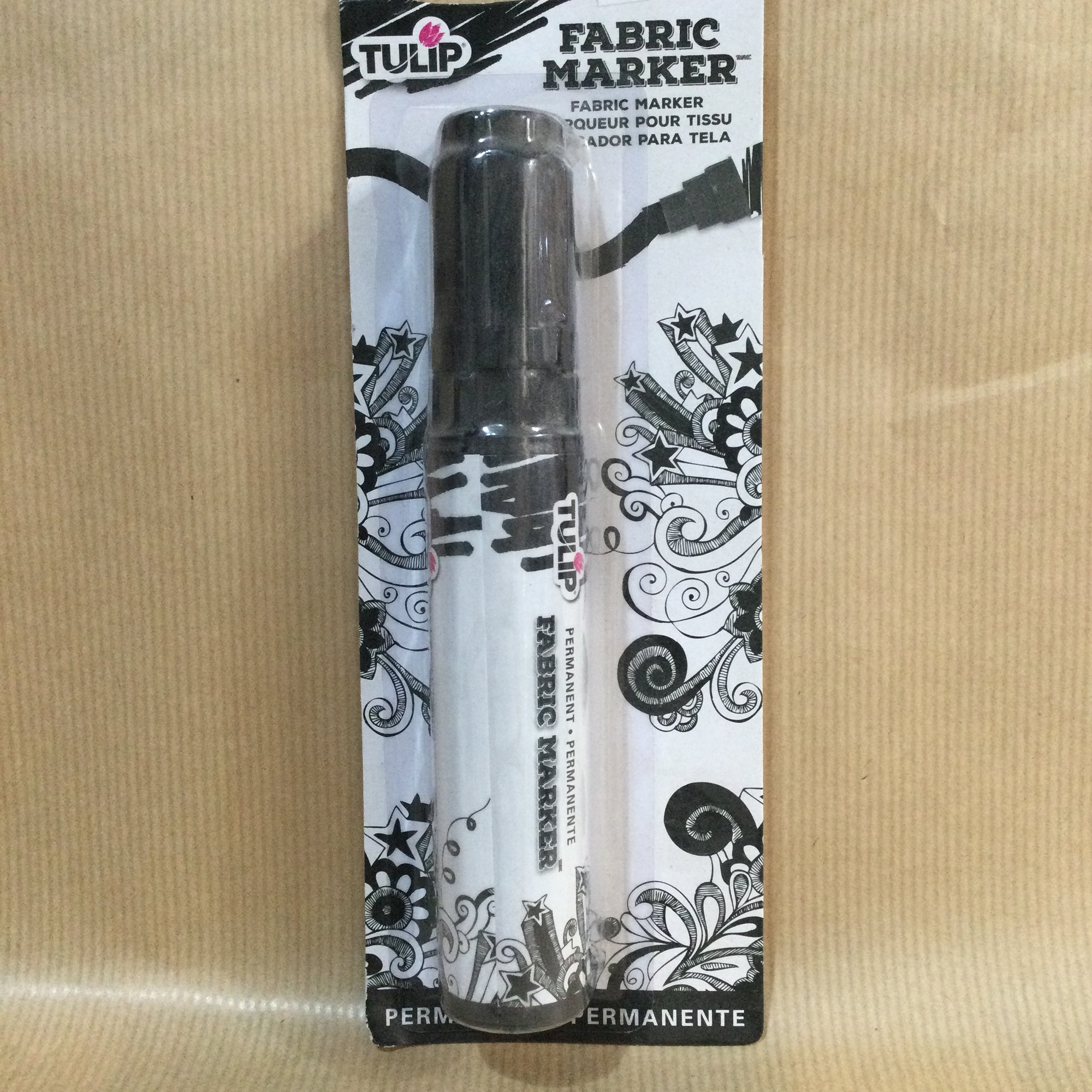 Blackout Jumbo Chisel Tip Fabric Marker - Tulip BLACK