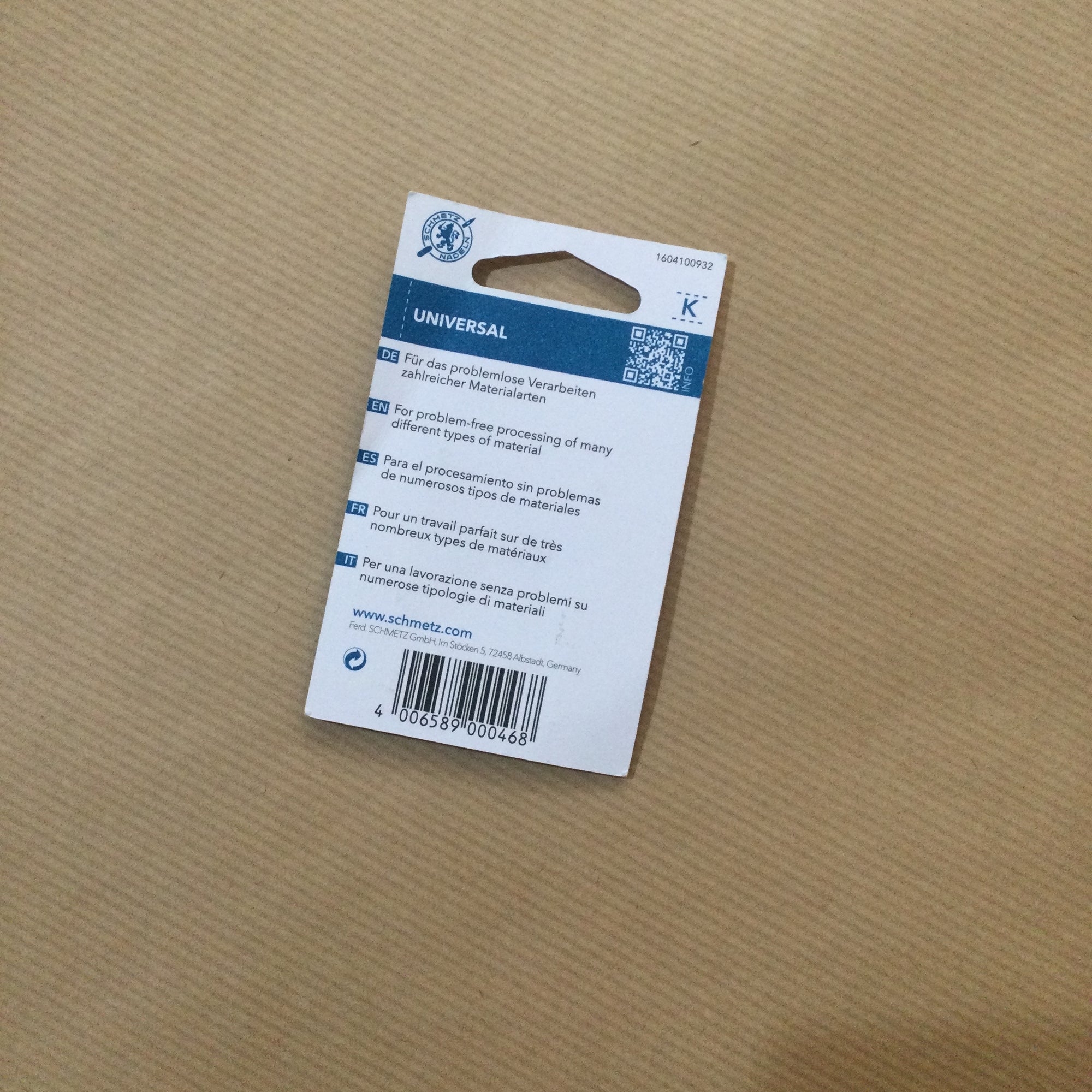 Schmetz - Universal sewing machine needles