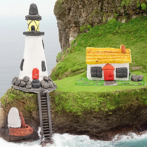 Intro Into : clay lighthouse and cottage