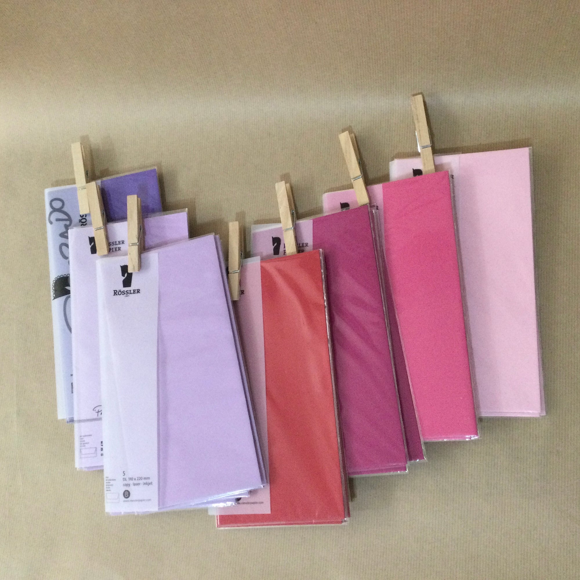 Rossler Papier - Coloured evelopes - pack of 1