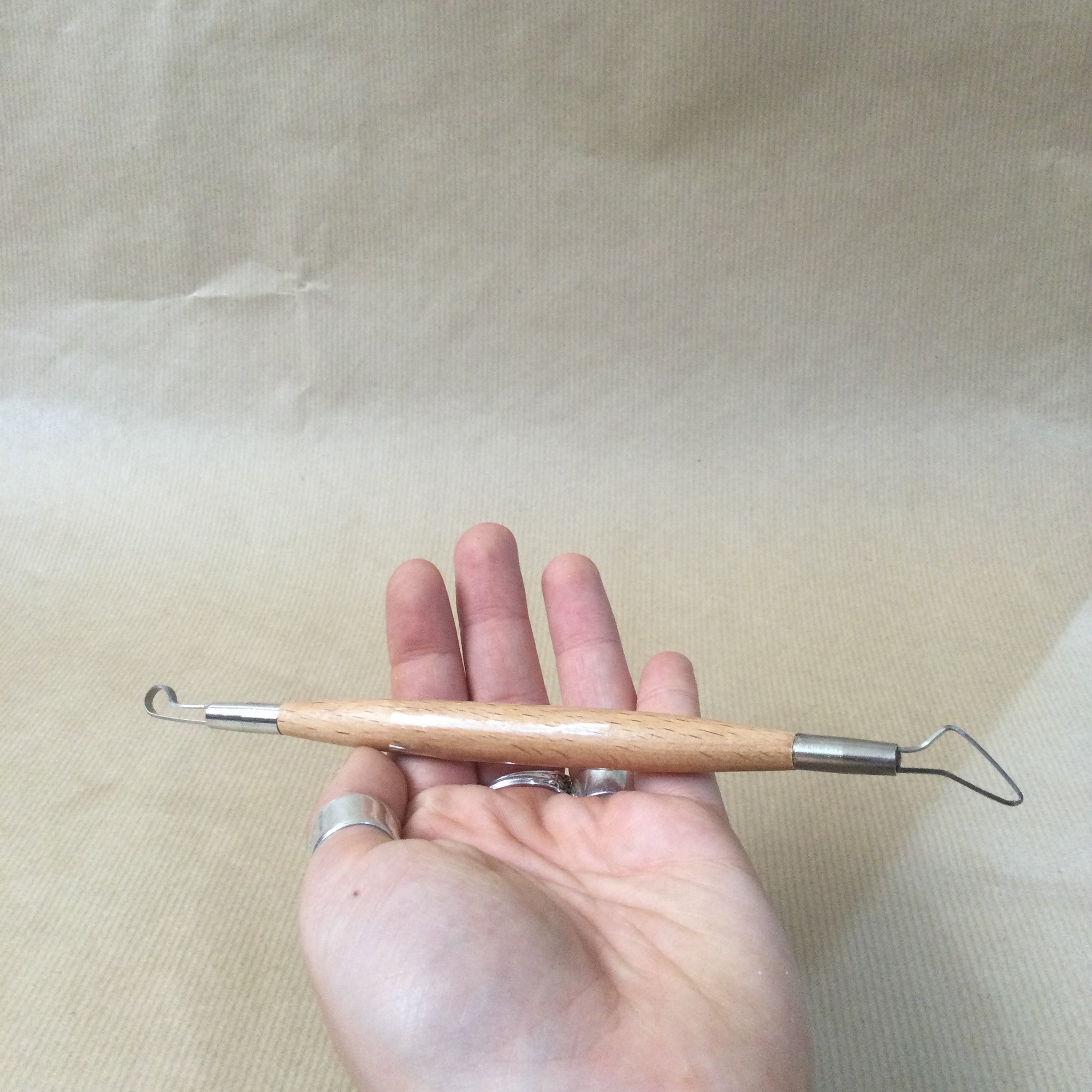 Double ended wooden handle Loop Tool