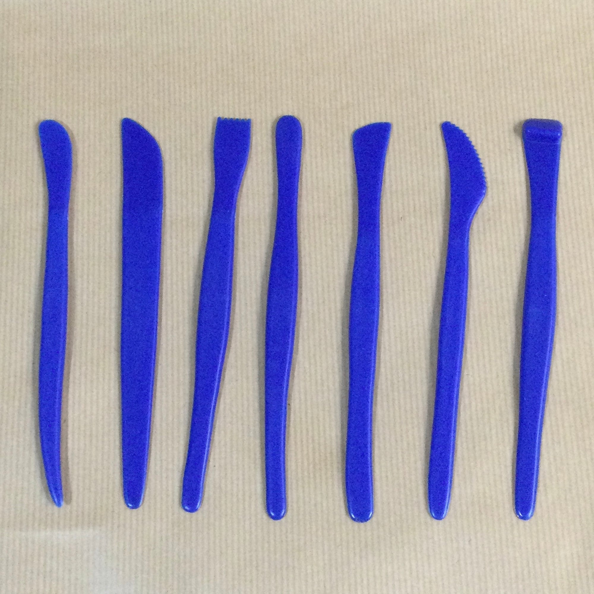 Blue plastic modelling tool