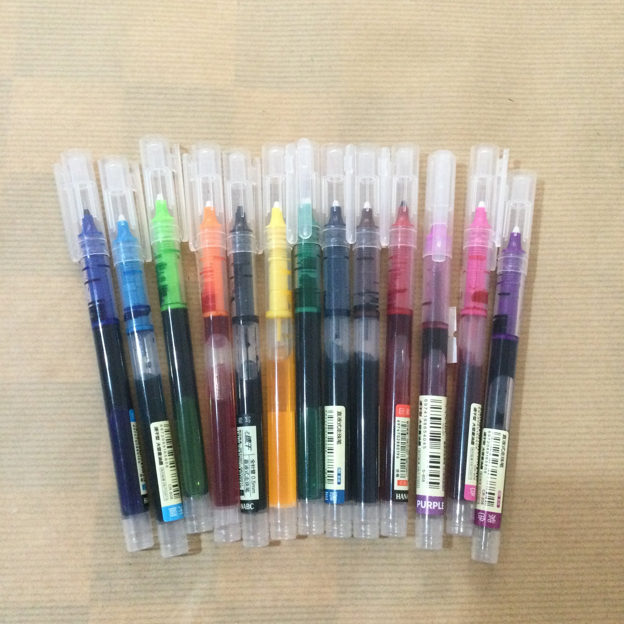 HANABC / SANABC Multicoloured Rollerball Pen ~ 0.5mm Fine liner