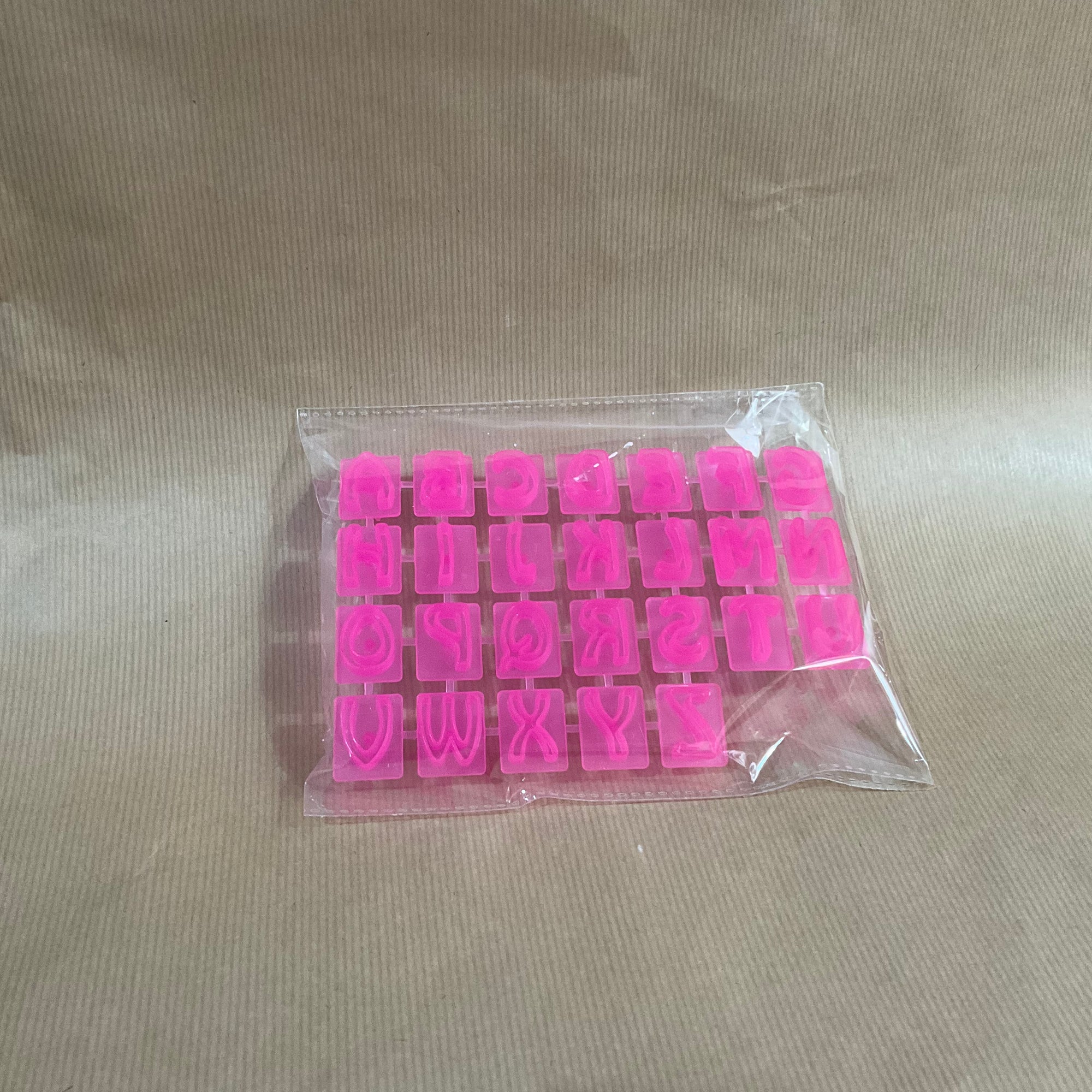 Embossed Alphabet Letter Stamps Pink