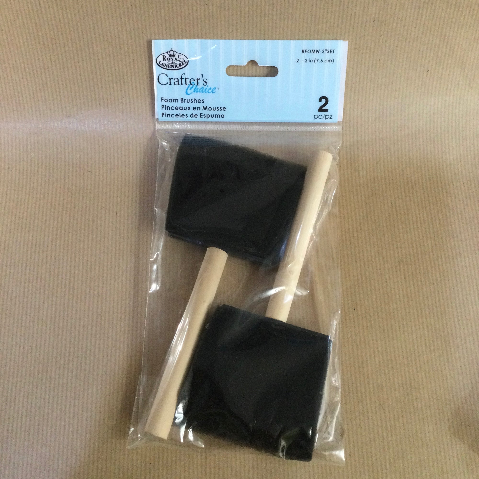Crafter's Choice Rectangular Black Sponge Brushes
