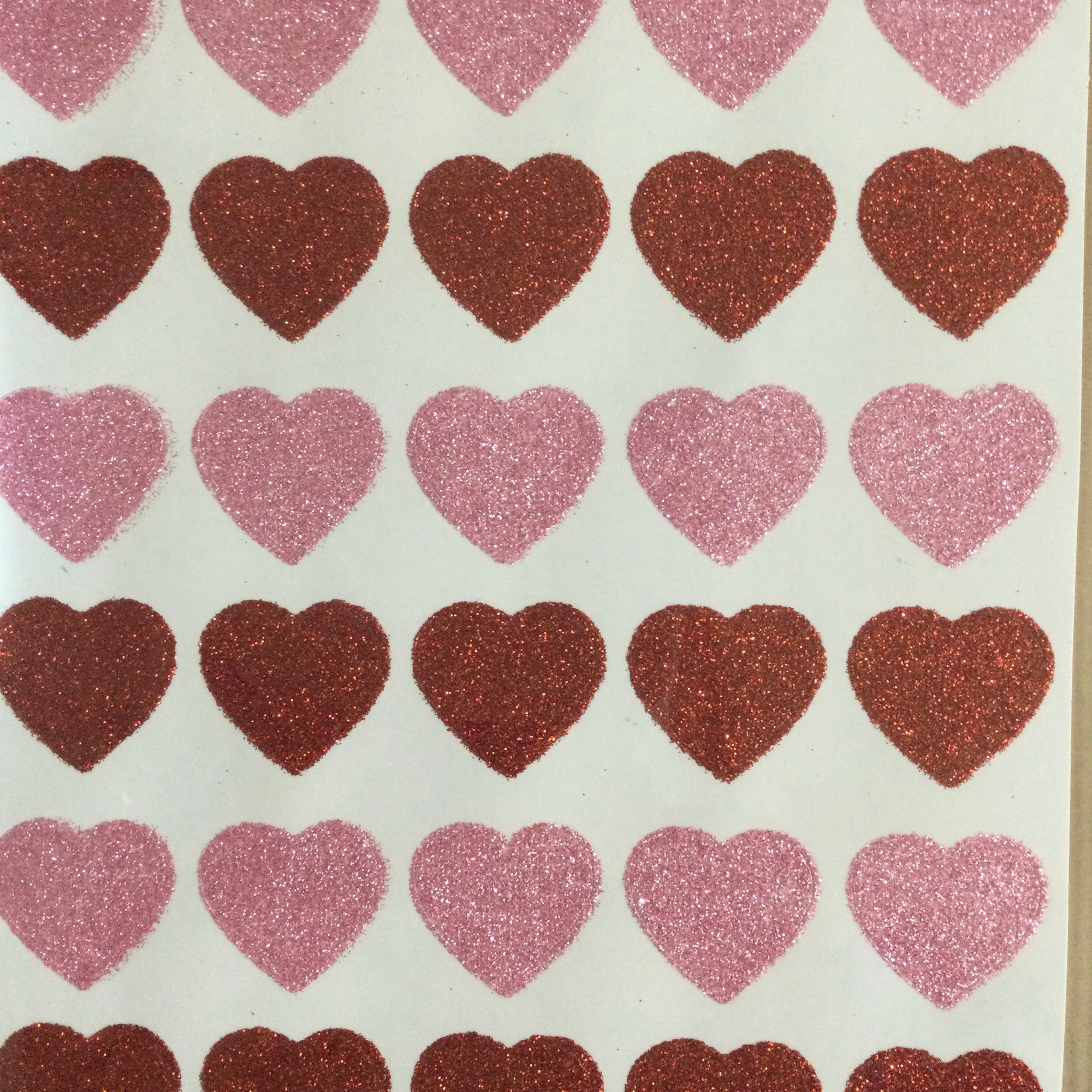 Heart Shaped Glitter Stickers