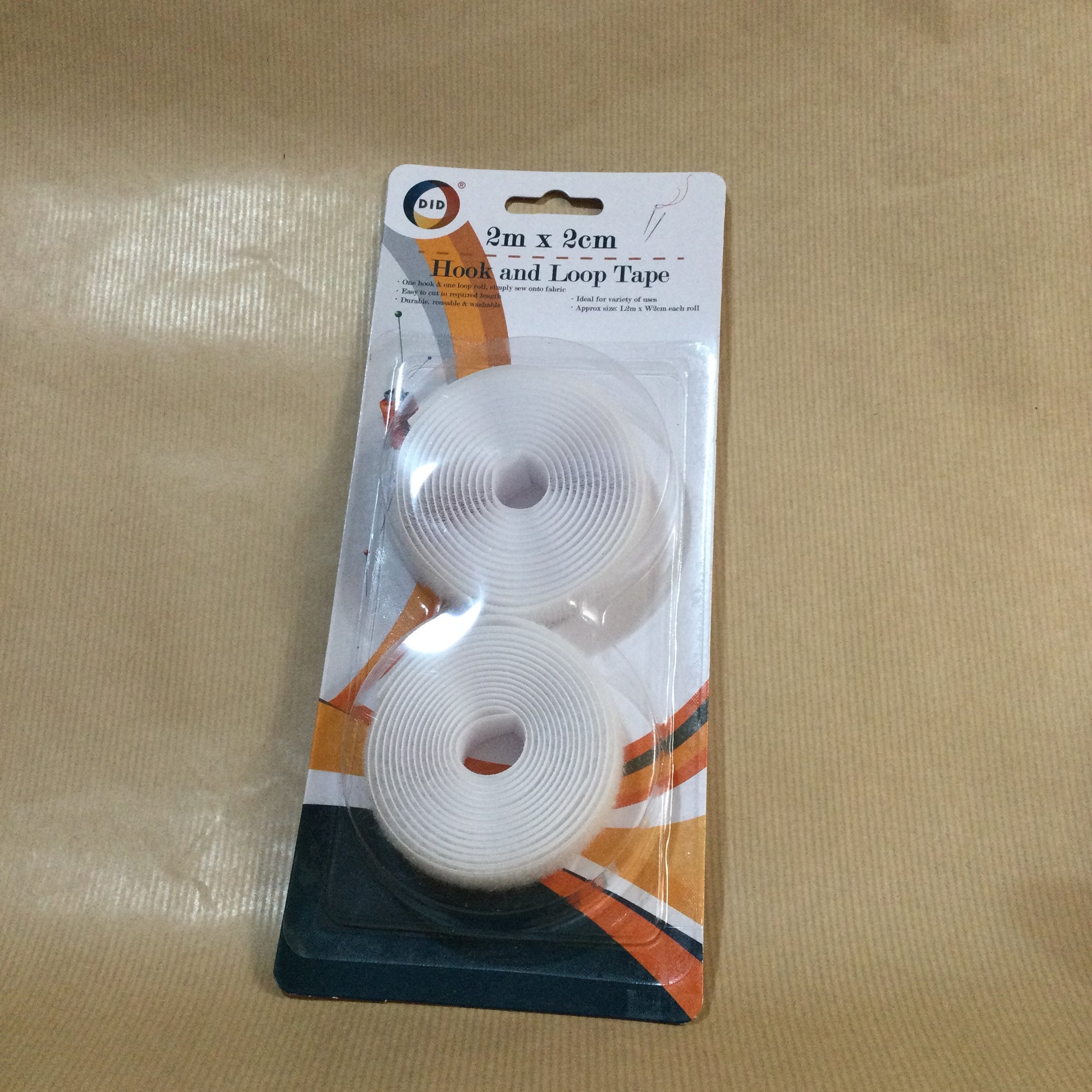 2m x 2cm Hook and Loop Tape. Velcro