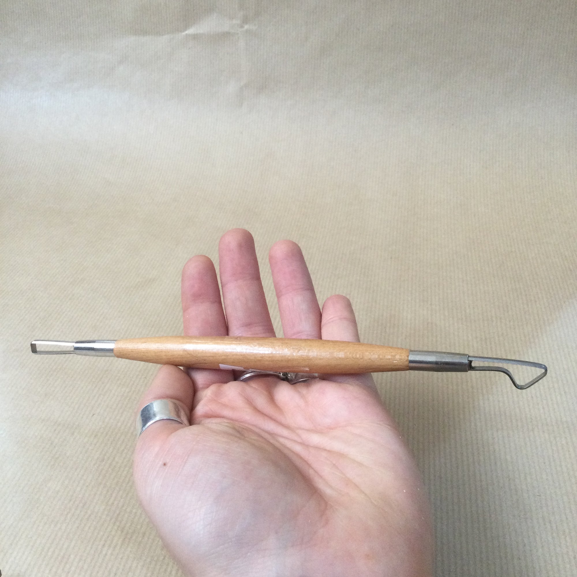 Double ended wooden handle Loop Tool