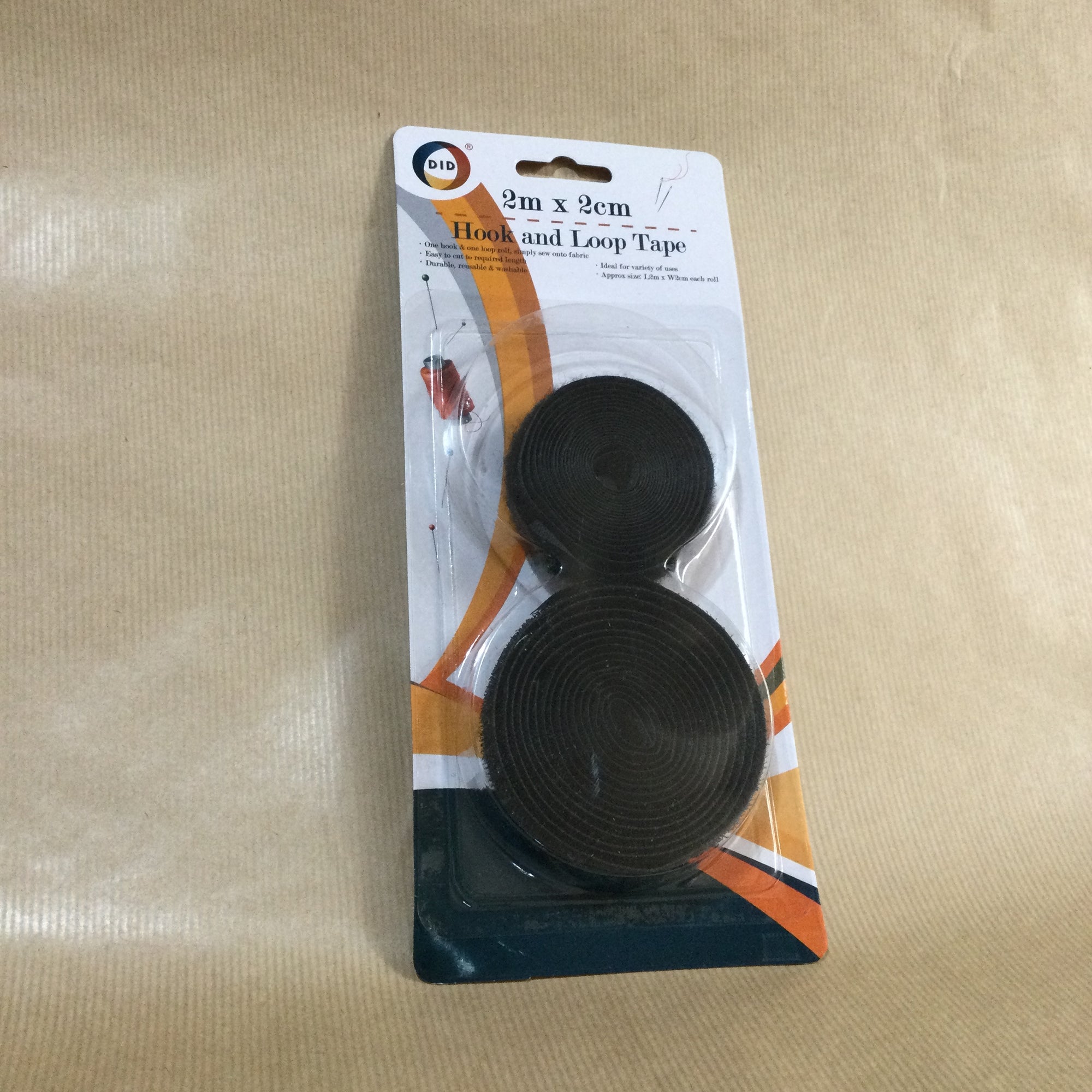 2m x 2cm Hook and Loop Tape. Velcro