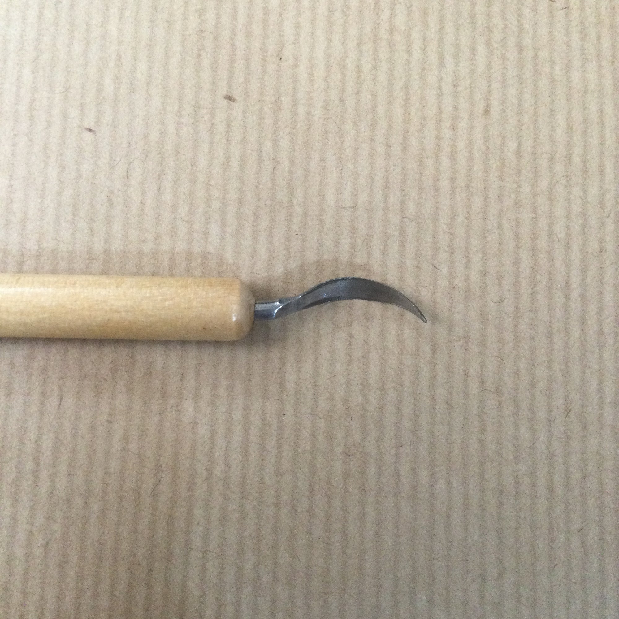 Clean up tool with brush  - wooden handle C10