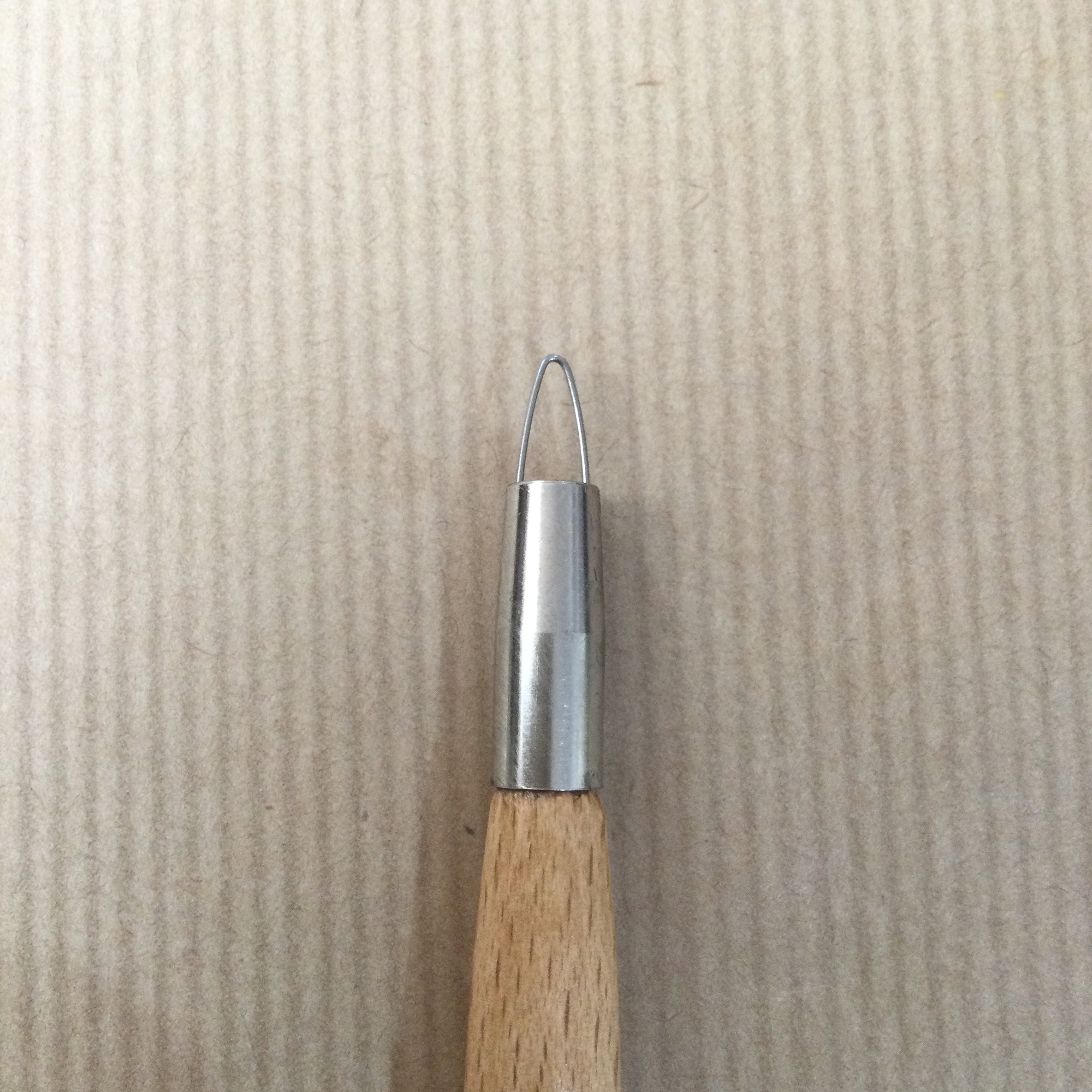 Wire loop Scraffito tool / double ended - wooden handle C6