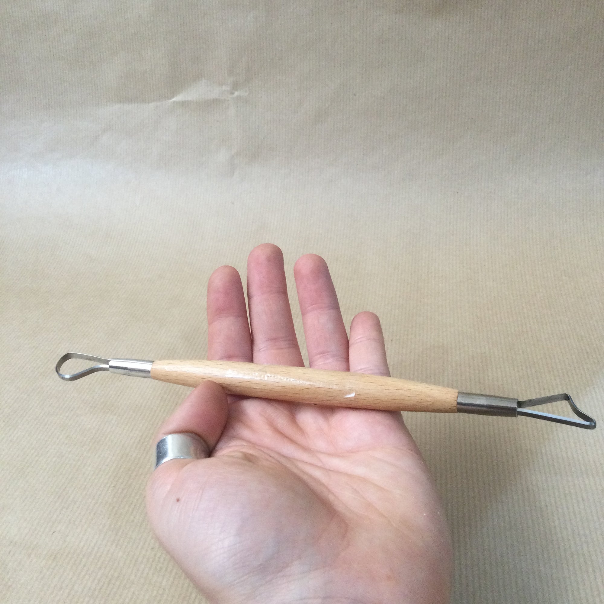 Double ended wooden handle Loop Tool