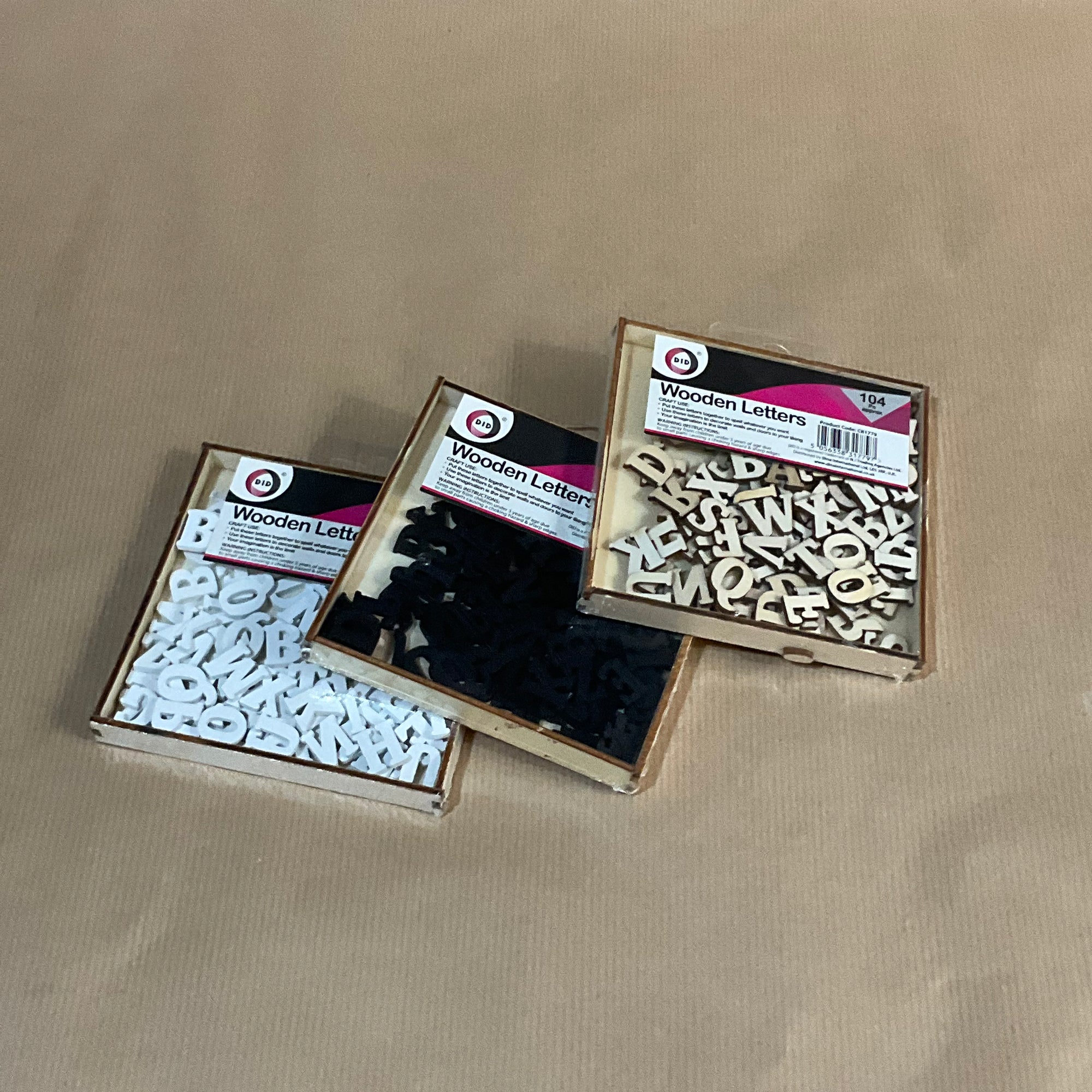 Wooden alphabet letters - DID - small in pack