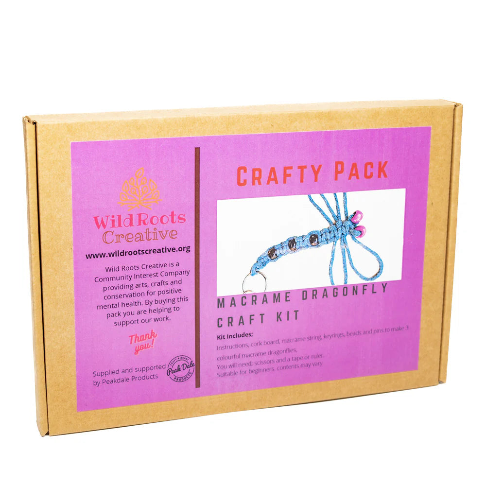 Wild Roots Creative Crafty Pack - Macrame Dragonfly Craft Kit