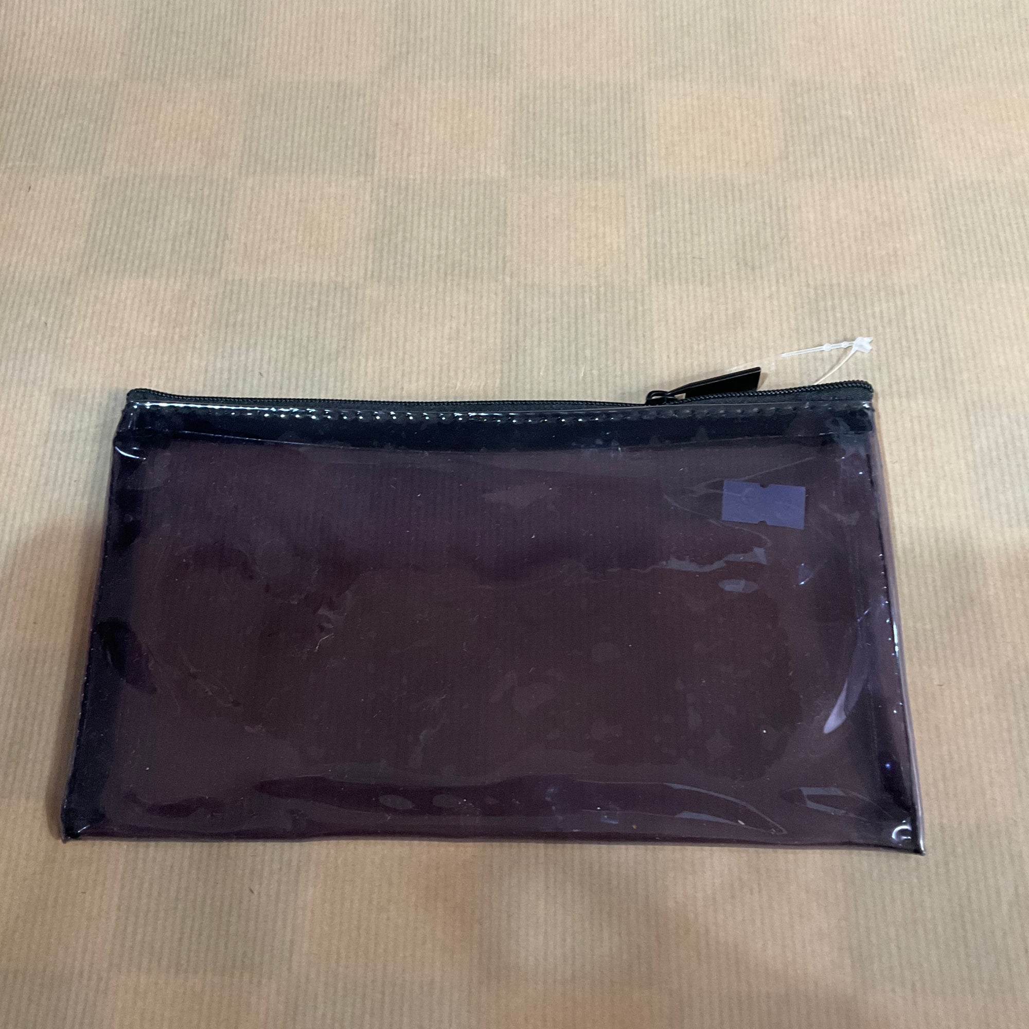 Transparent Black PVC zip pencil case