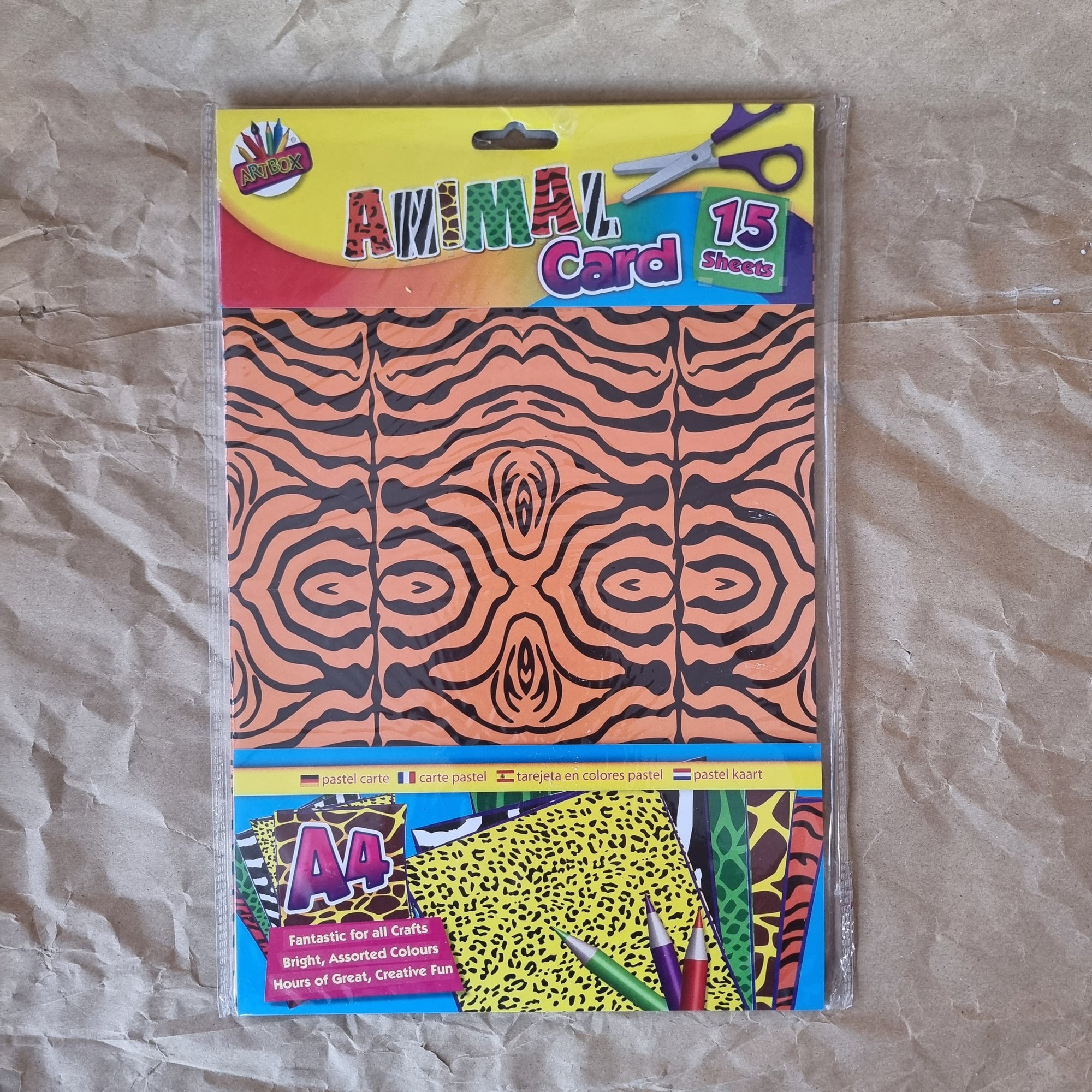 A4 sheets of Animal Print card x 15 sheets