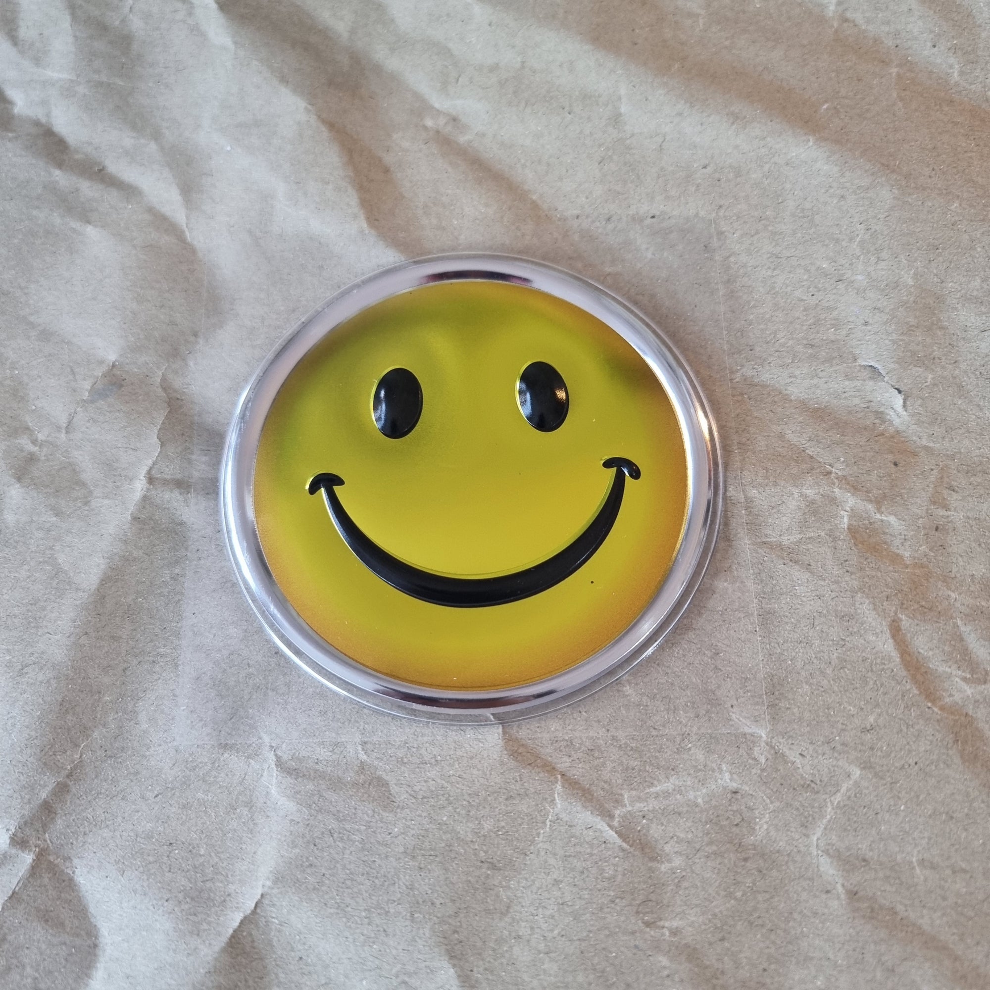 Large smiley face sticker
