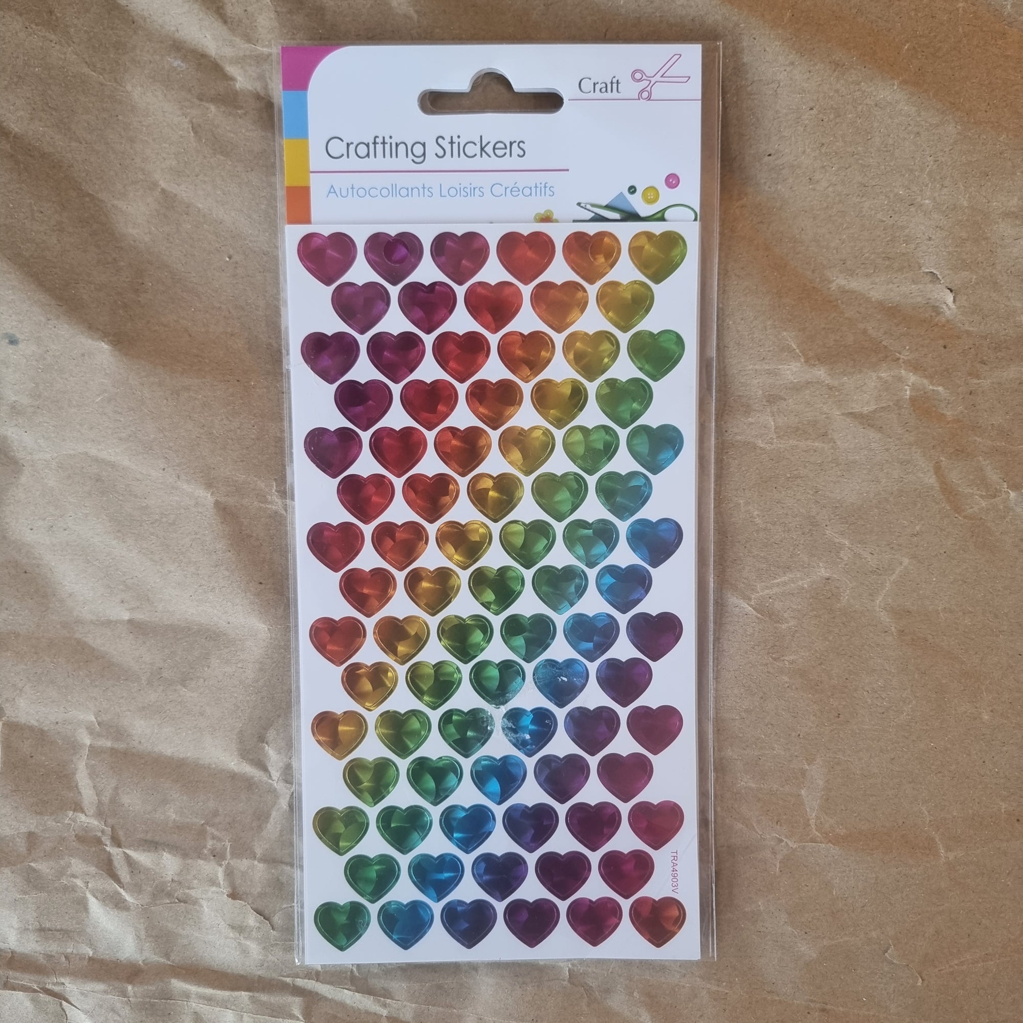 Rainbow Heart Stickers - Shiny