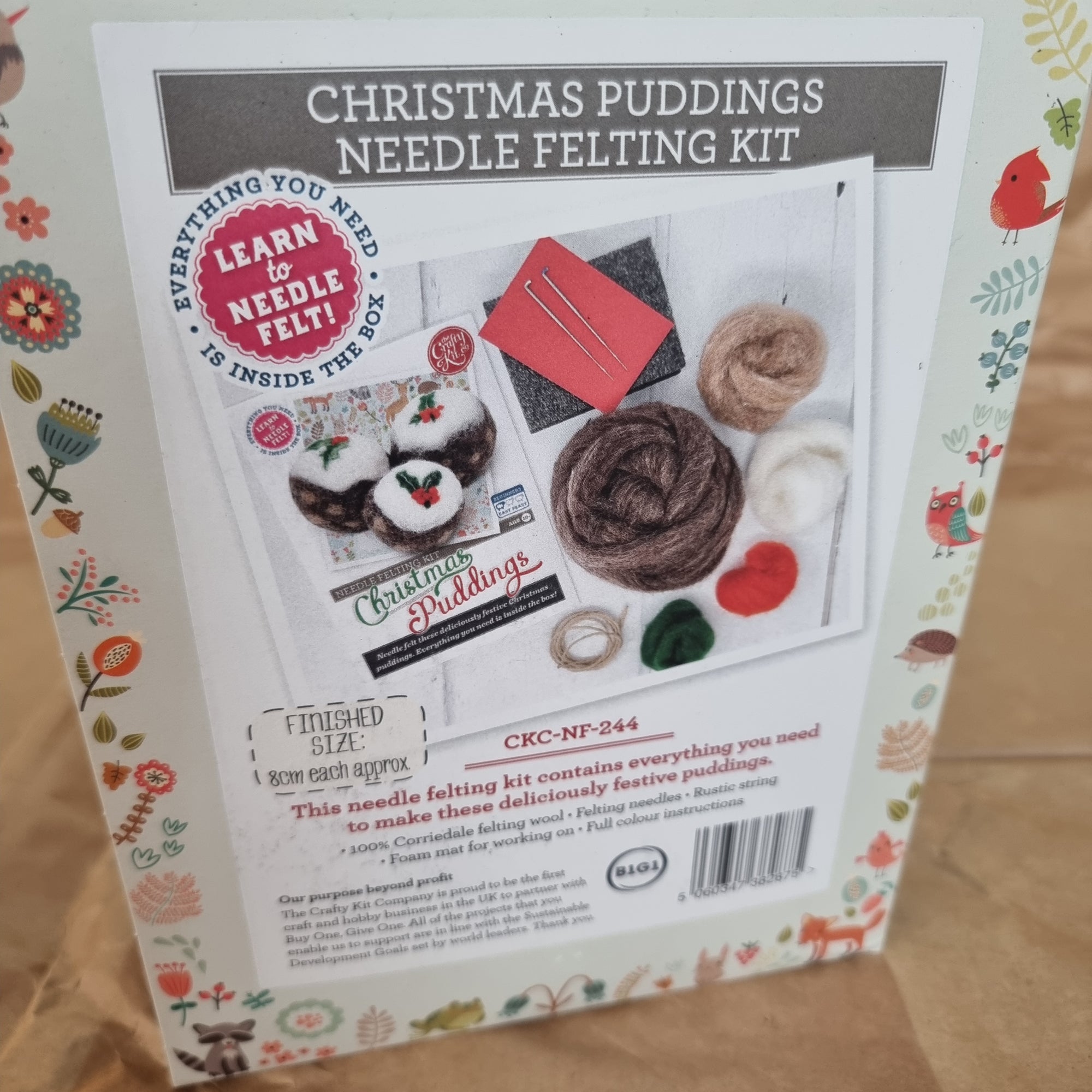 Needle Felting Kit ~ Christmas Puddings