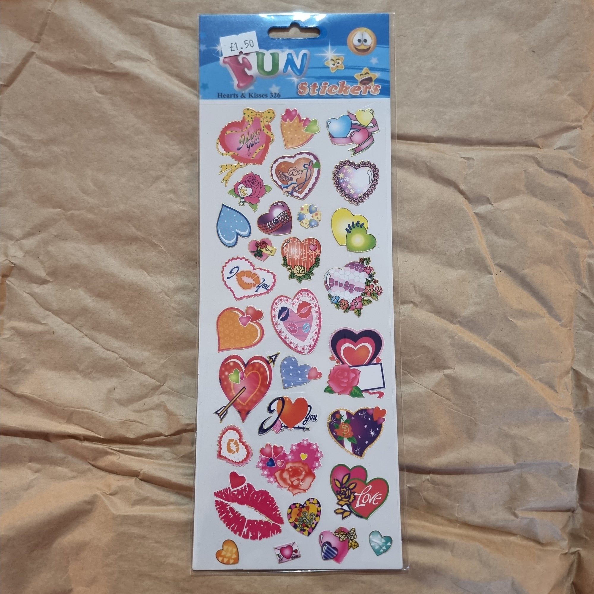 Fun Stickers ~ Hearts and Kisses